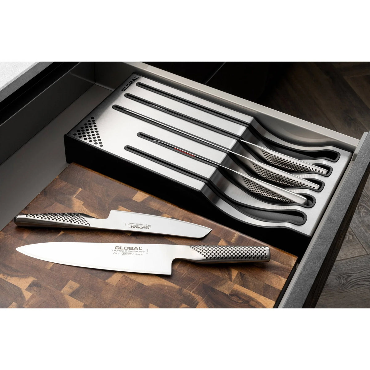 GLOBAL Knife dock for 5 Knives, Knife dock only