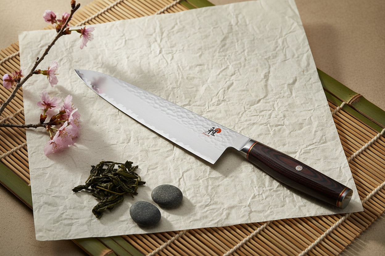 Miyabi 6000MCT 8-Inch Gyutoh Knife – SG2 Japanese Chef Knife with Tsuchime Finish