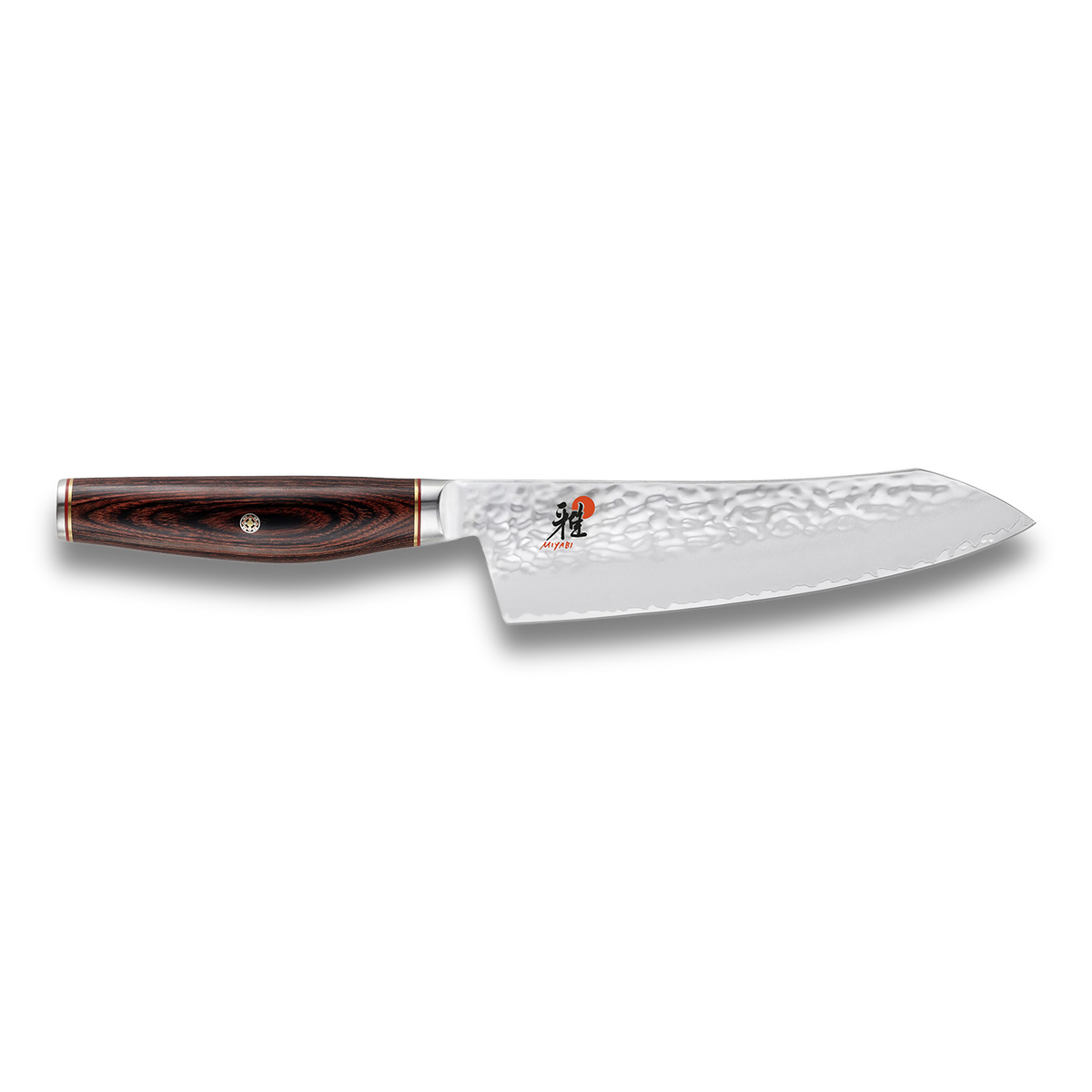 MIYABI 6000 MCT 7-Inch Rocking Santoku, Brown