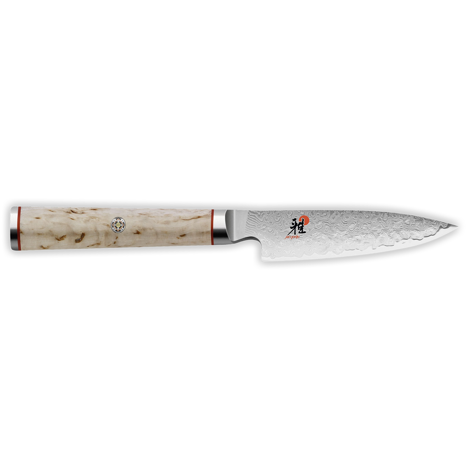 Knife with a decorative handle on a white background