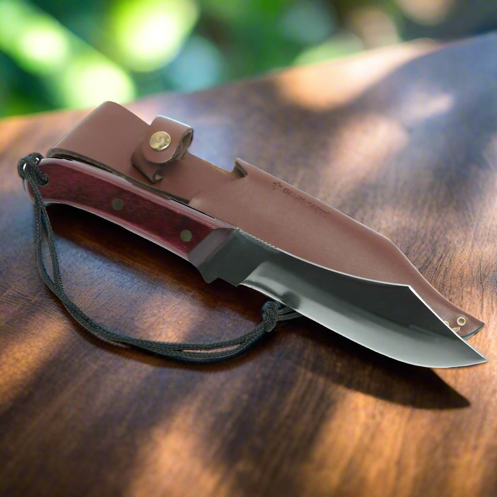 #108 Deer & Moose Knife - Manche Wine Xtra Resinwood - #X108S