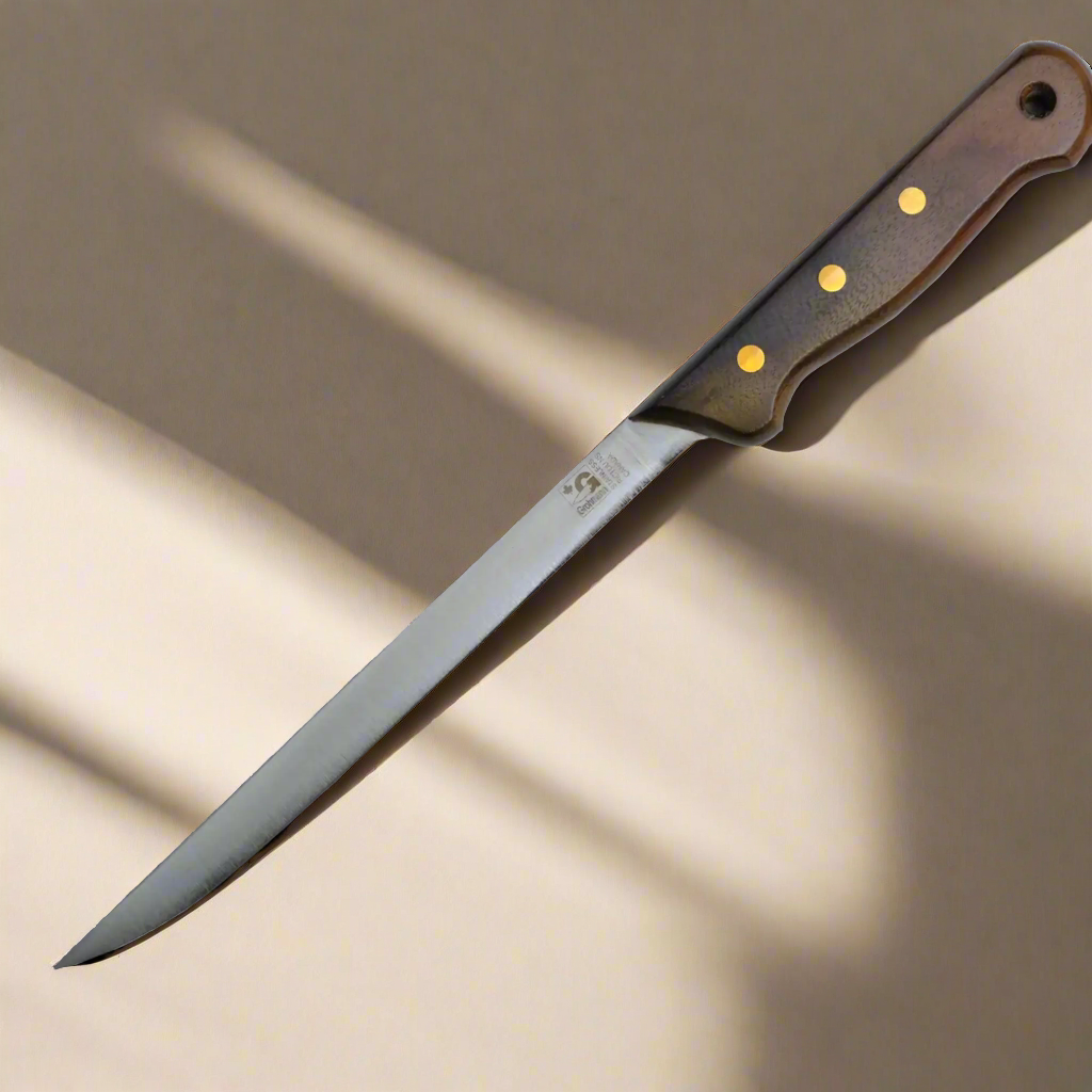 Couteau à filet de ligne régulière et étui en cuir Lame de 8 po - #RF800S
