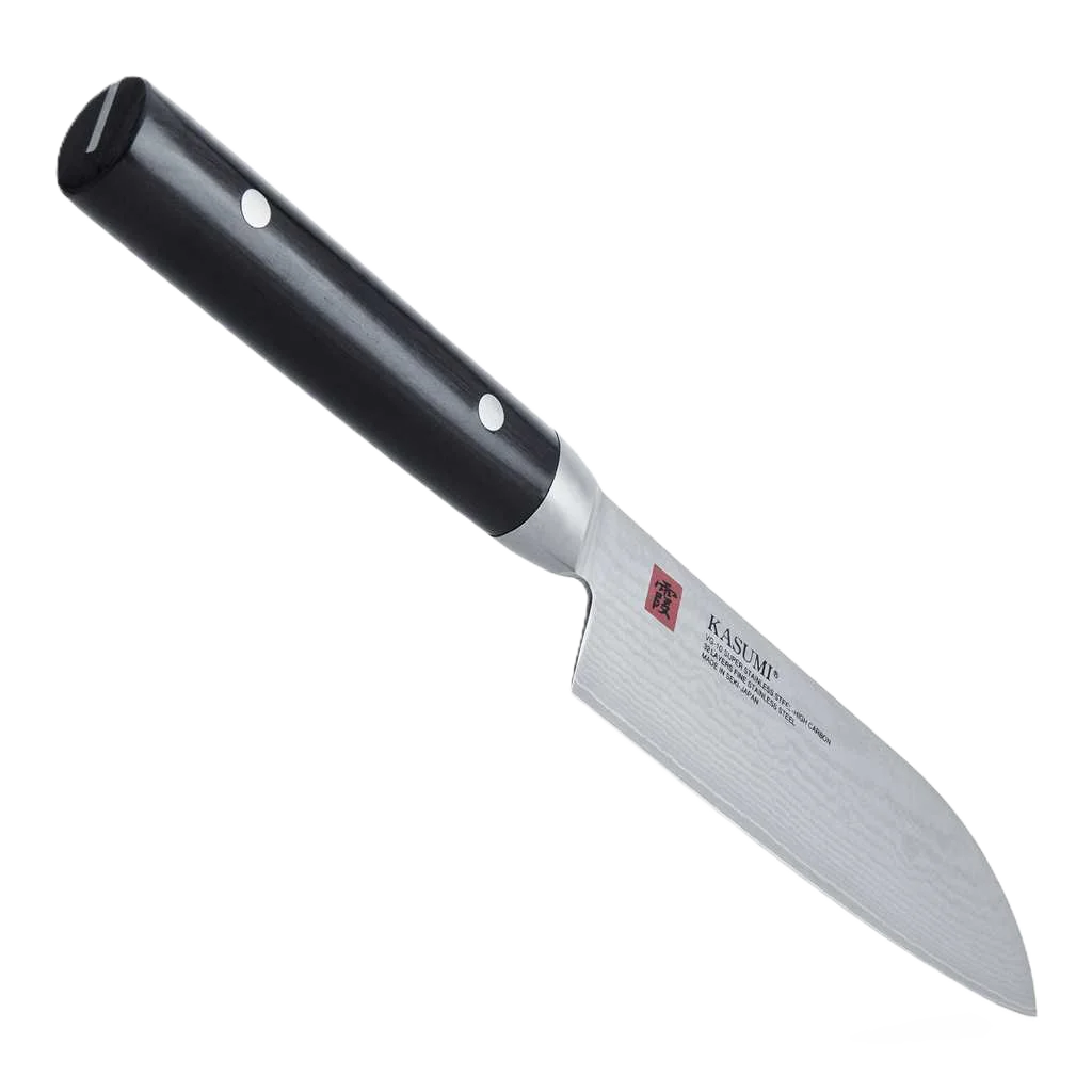 Kasumi Damascus Santoku 13cm – VG-10 Compact Chef Knife, Japan