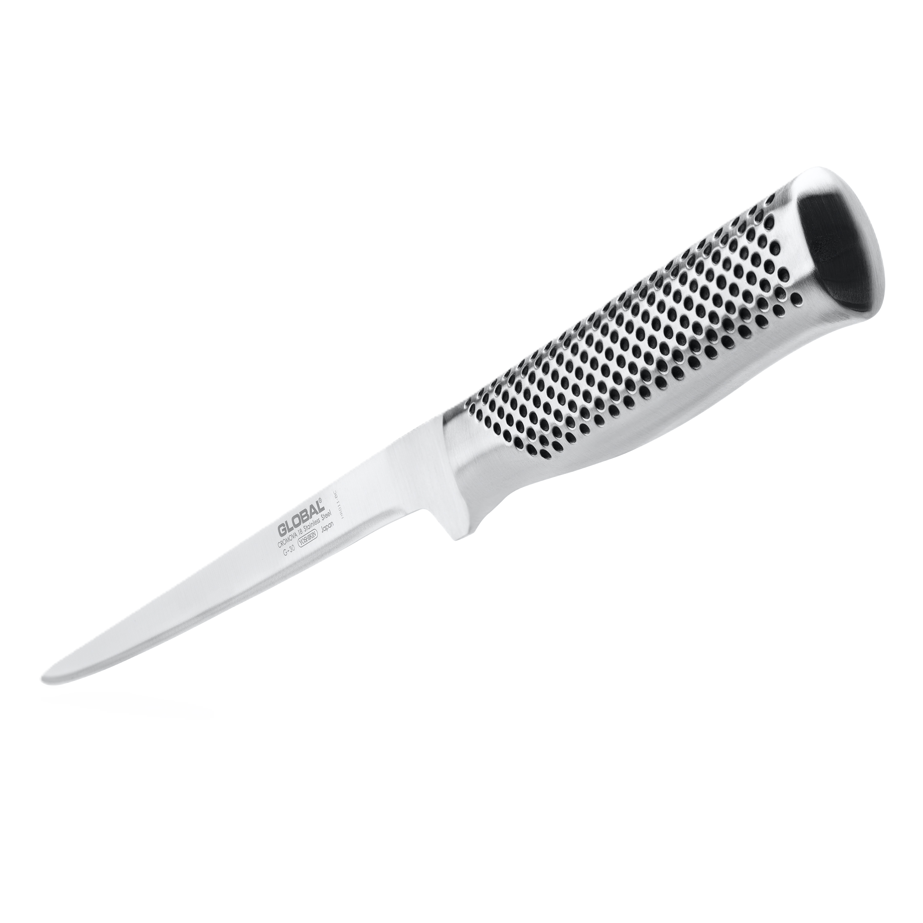 GLOBAL Swedish Filet Knife 8.3" – Flexible Blade, CROMOVA 18 Steel,Japan