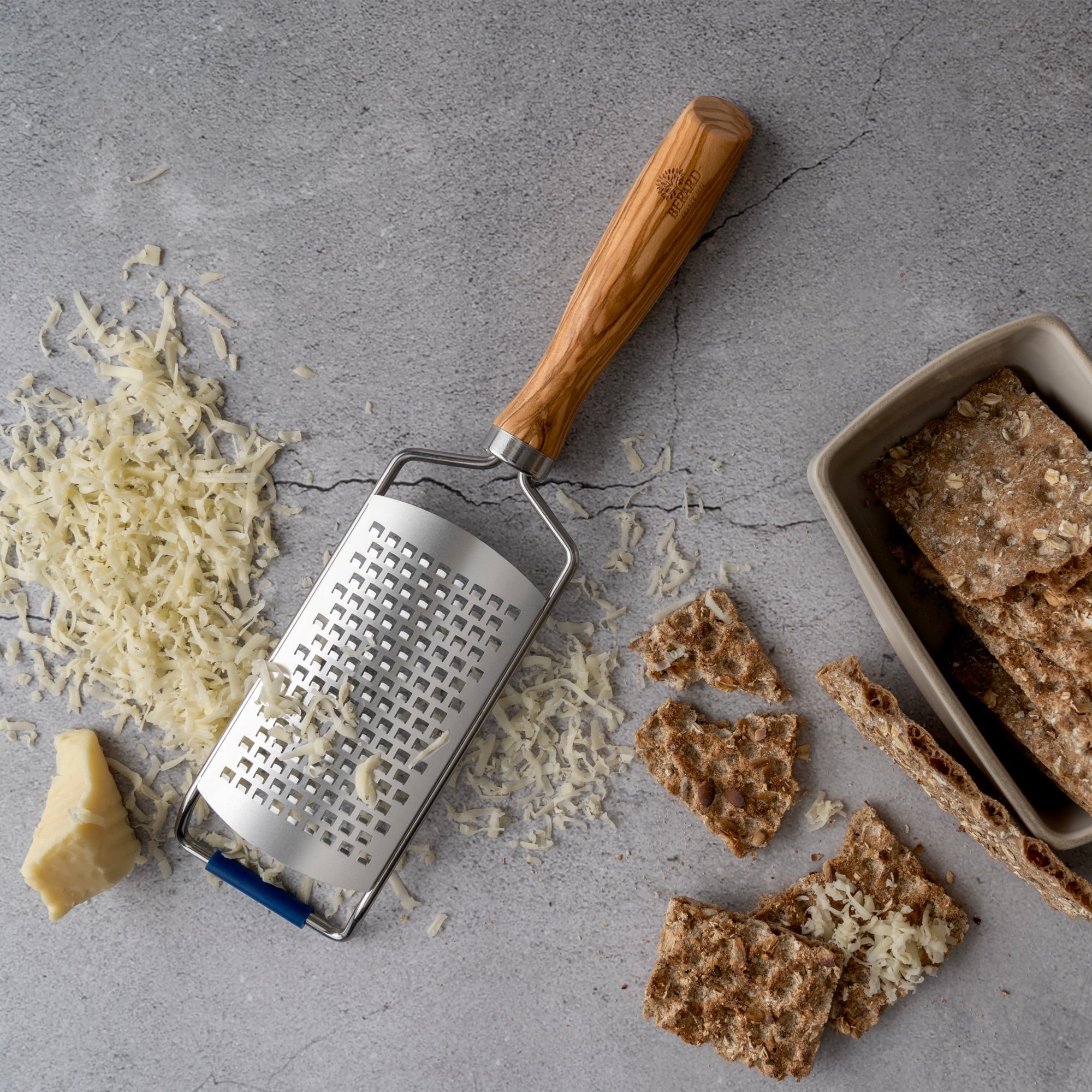 Berard Olivewood Handle Zester Grater – Fine Blade, FSC Certified, France
