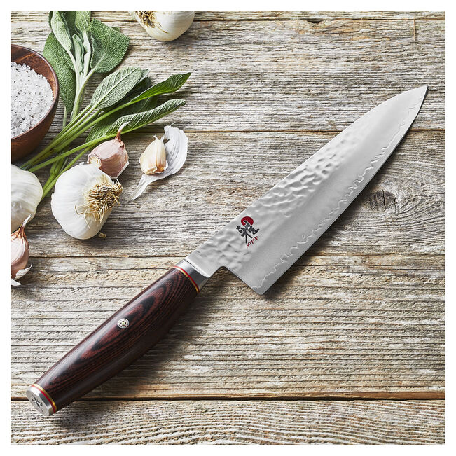 Miyabi 6000MCT 8-Inch Gyutoh Knife – SG2 Japanese Chef Knife with Tsuchime Finish