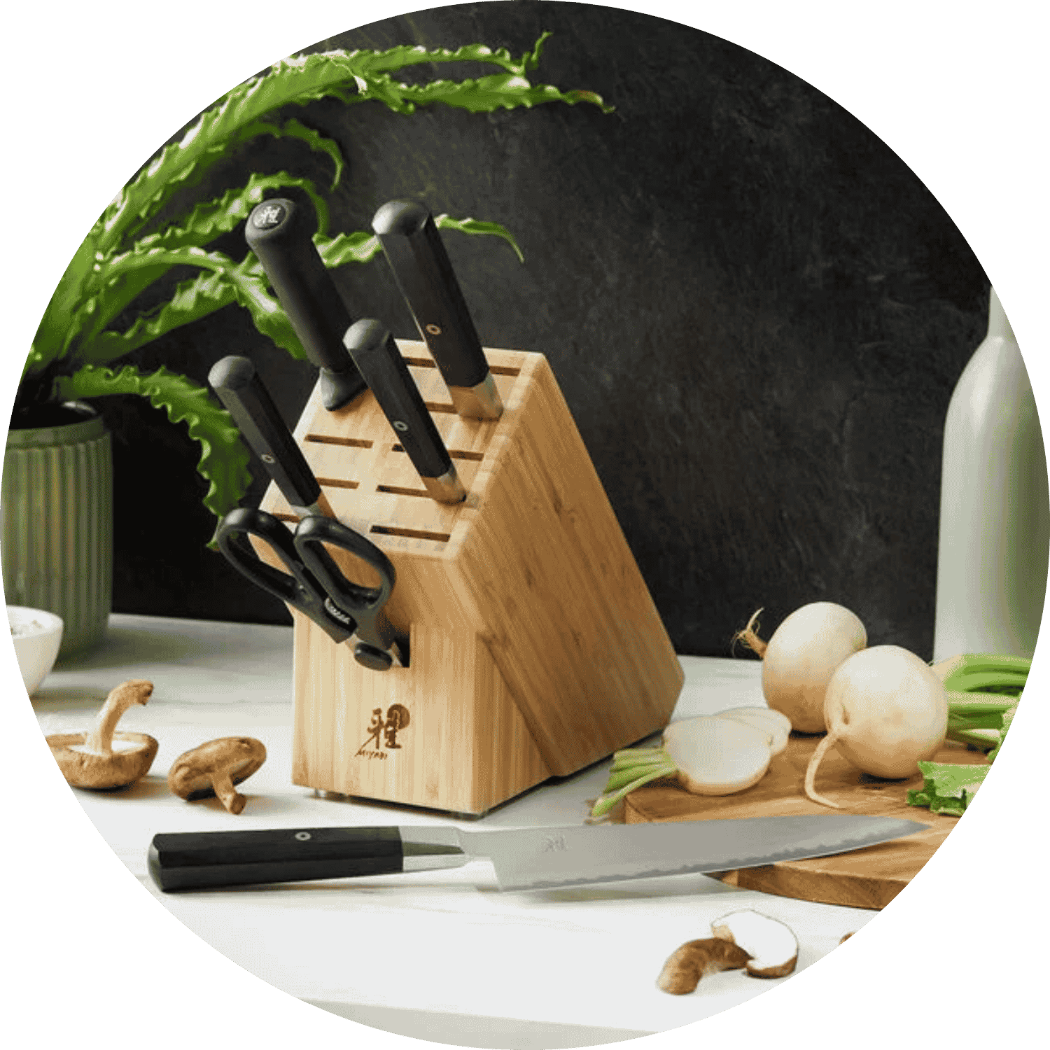 MIYABI Koh 4000FC 7-Piece Knife Block Set | Japan
