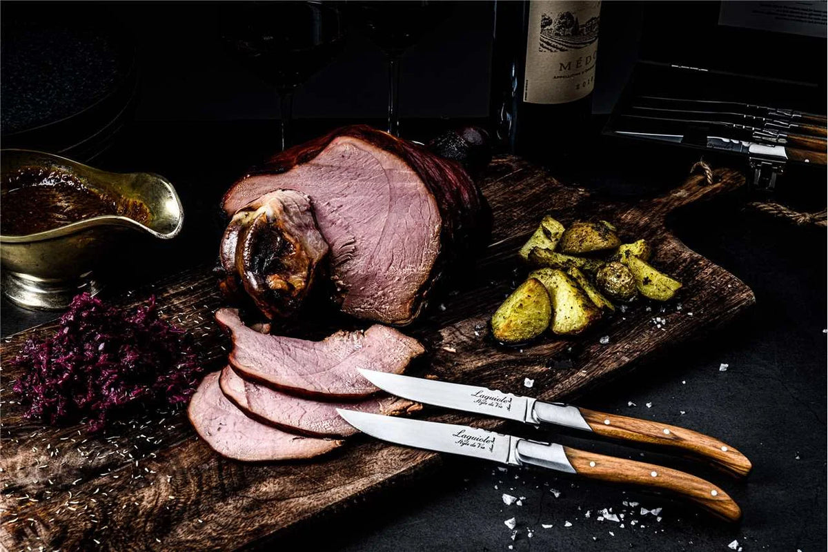 LAGUIOLE Luxury Line - Steak Knives, 4.1"/10.5cm, Olive wood, SS