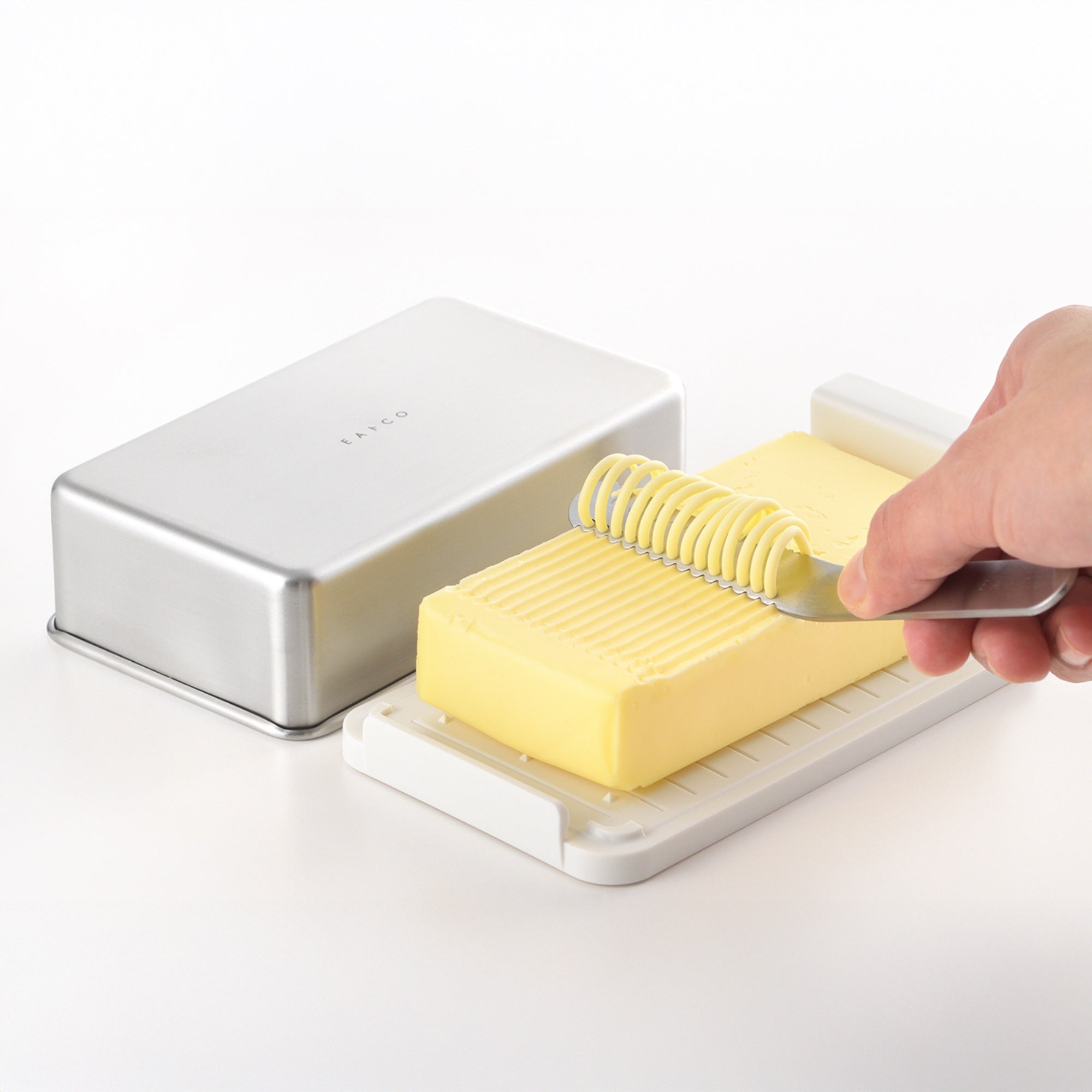 Eatoco Japan Stainless Steel Butter Case Lid – With Portioning Tray