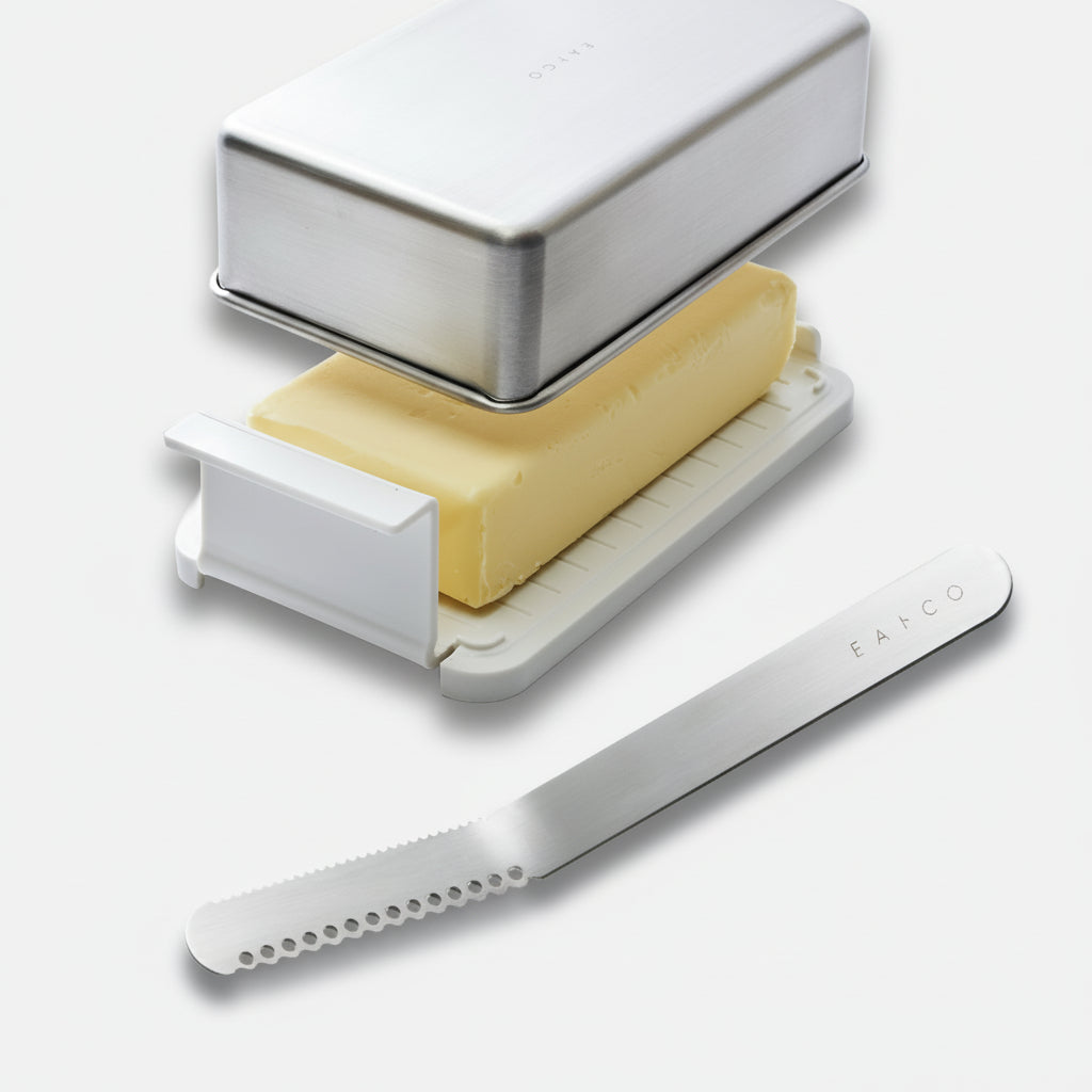 Yoshikawa Eatoco Butter Set – Stainless Butter Case & Nulu Butter Knife