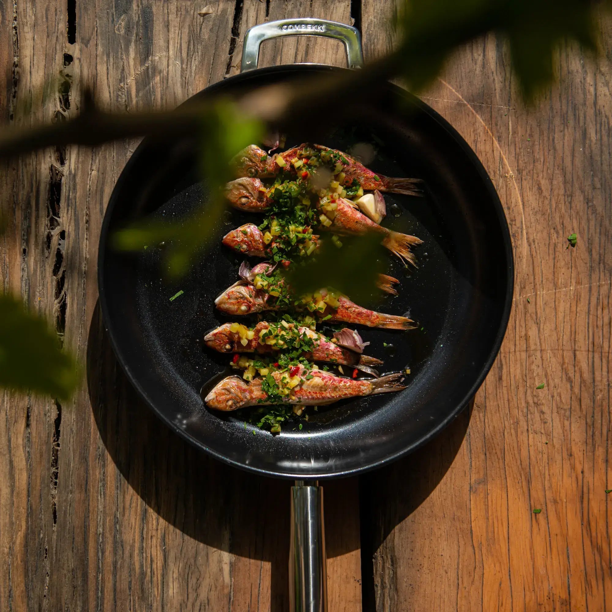 COMBEKK - 3-Piece Ceramic Stainless Steel Skillet Set