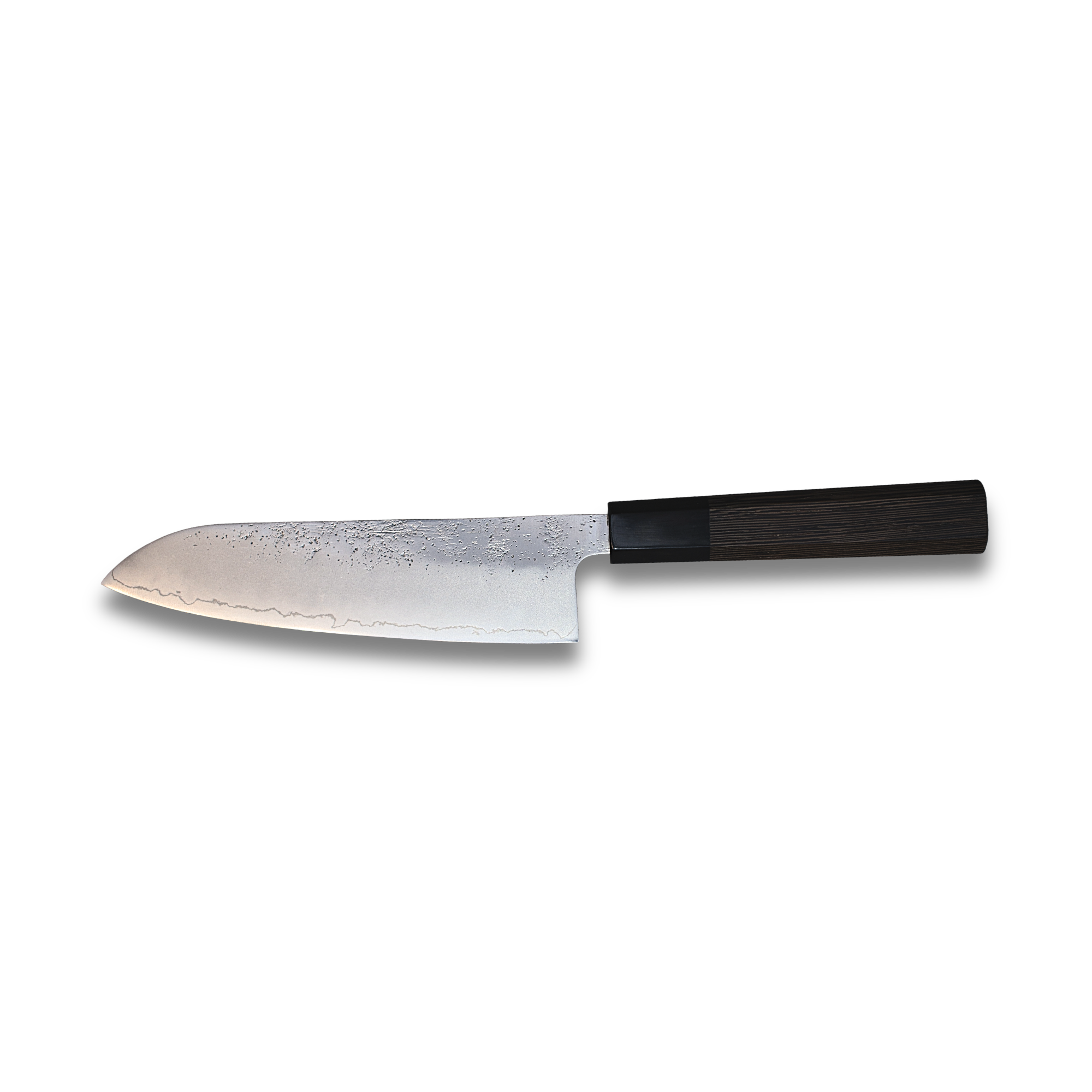 Ginrei Silver 3-Layer Nashiji Santoku 170mm Wenge Handle