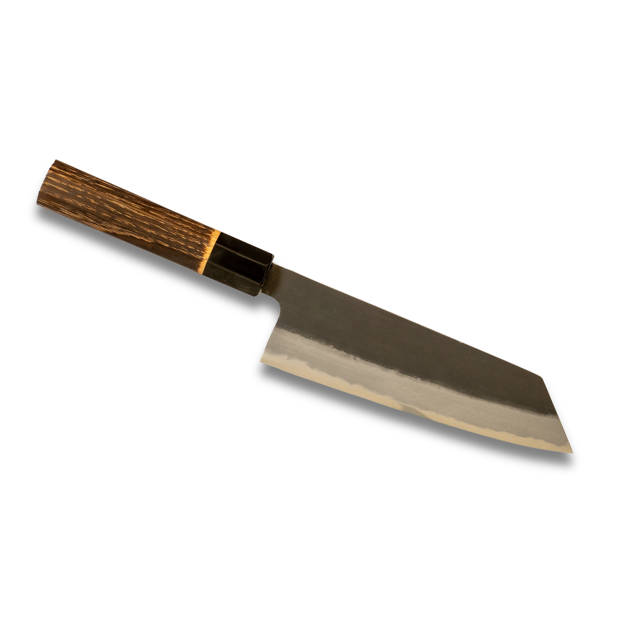 Hinoura Ajikataya 180mm Bunka Knife – White #2 | Kurouchi Finish