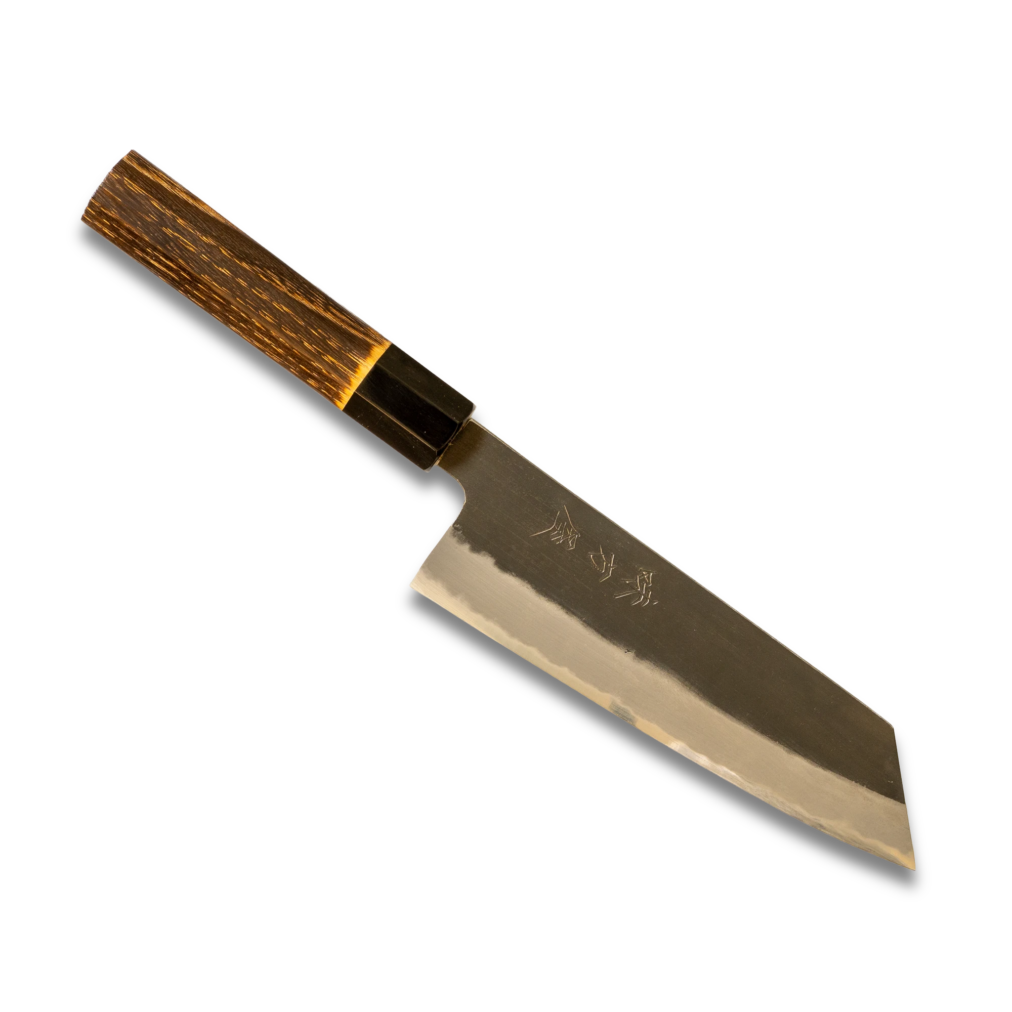 Hinoura Ajikataya 180mm Bunka Knife – White #2 | Kurouchi Finish
