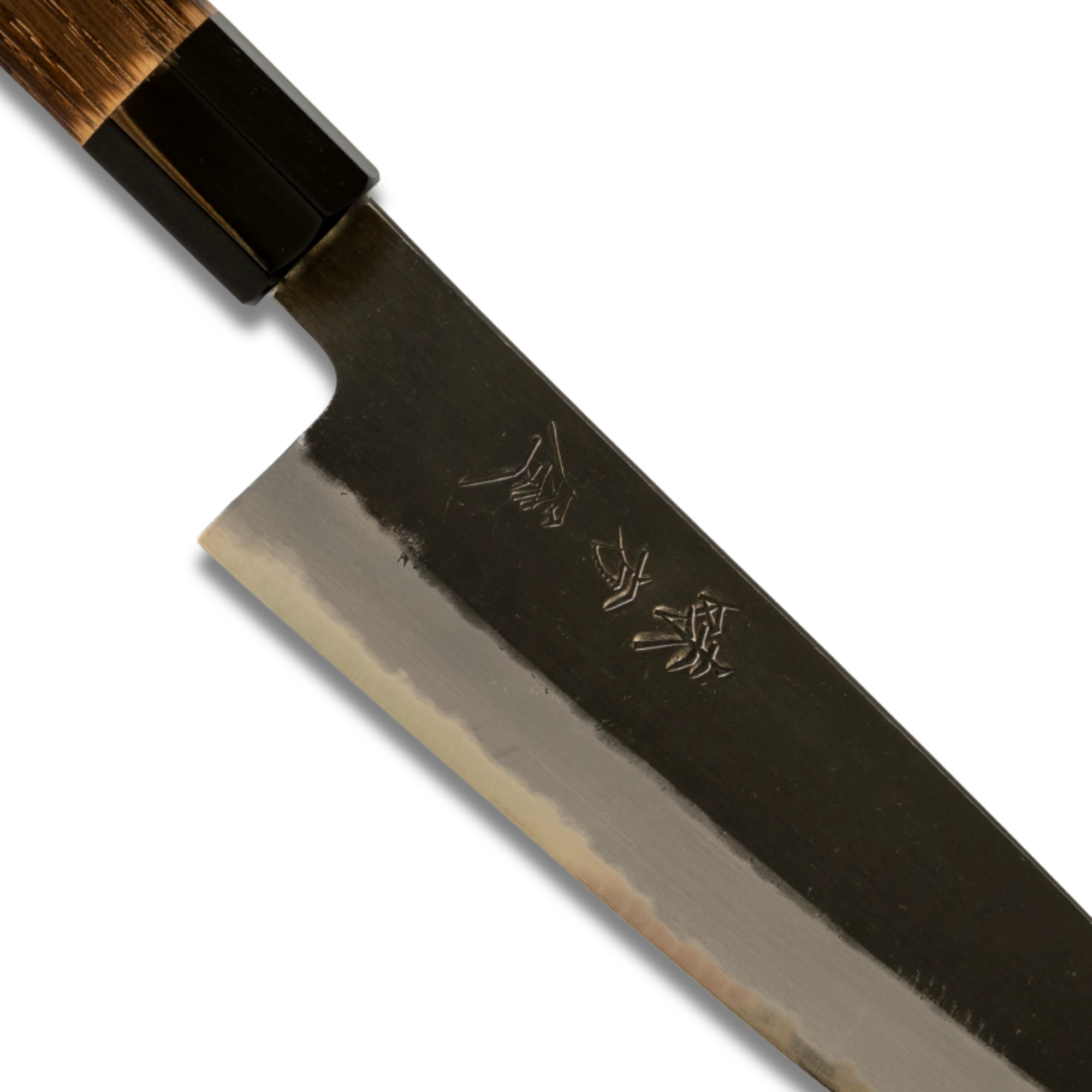 Hinoura Ajikataya 210mm Gyuto Knife – White #2 Carbon Steel | Kurouchi Finish