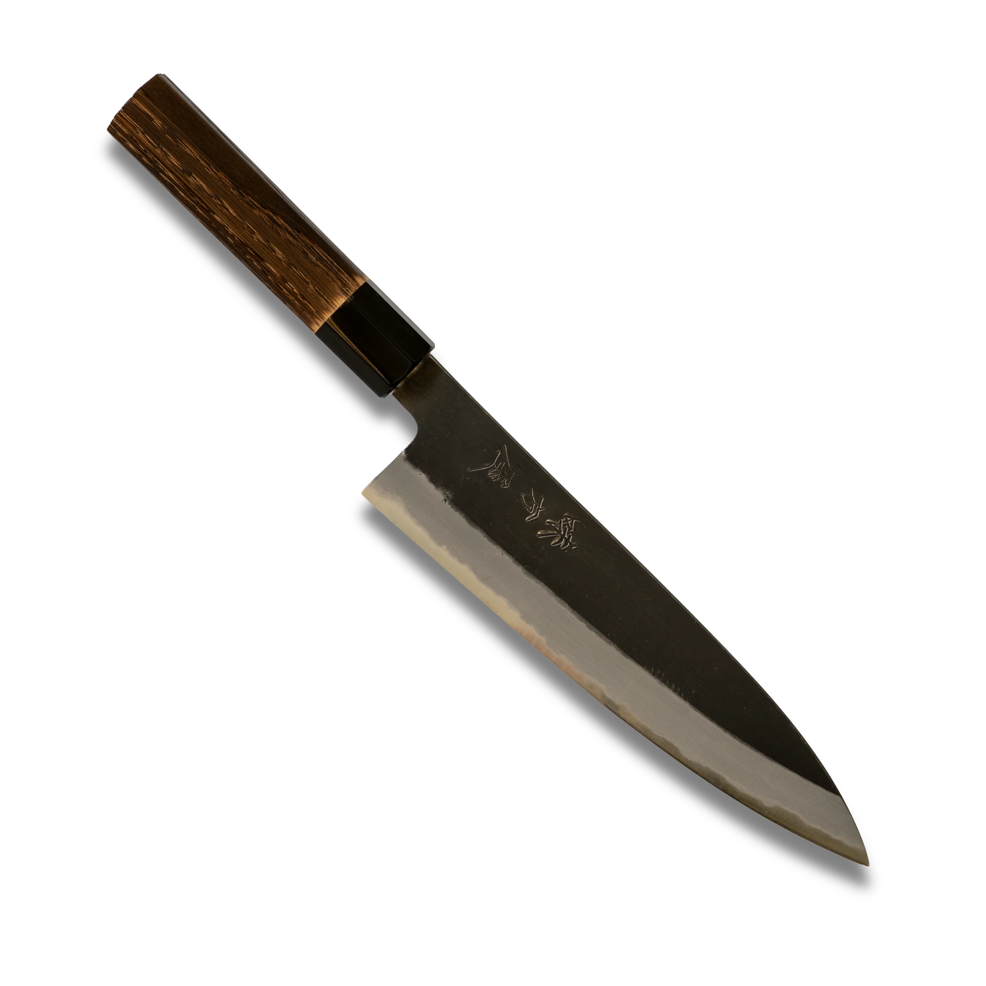 Hinoura Ajikataya 210mm Gyuto Knife – White #2 Carbon Steel | Kurouchi Finish