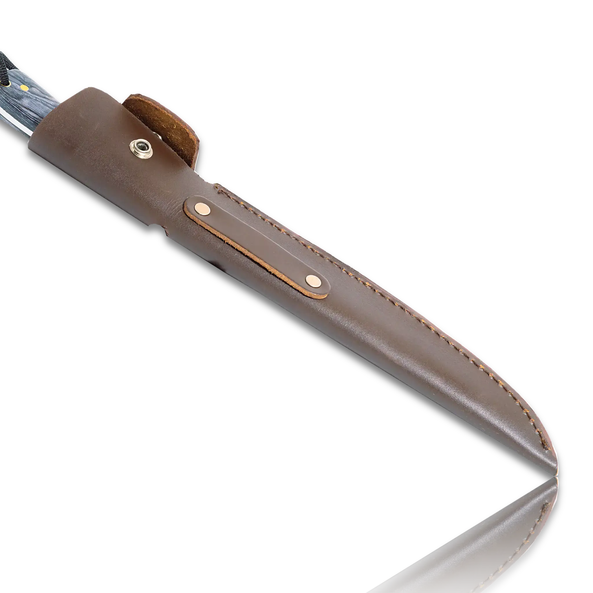 Couteau Bowie HATIF 14" avec étui en cuir d'origine