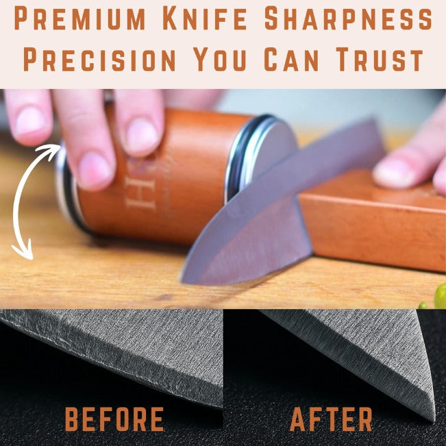 Professional Rolling Knife Sharpener with Angle Guide