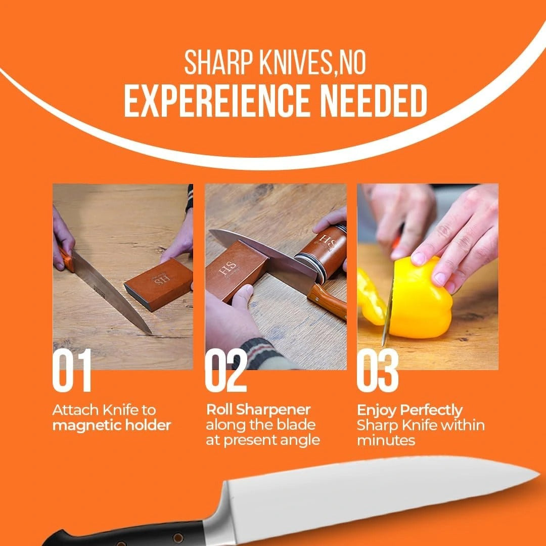 Professional Rolling Knife Sharpener with Angle Guide