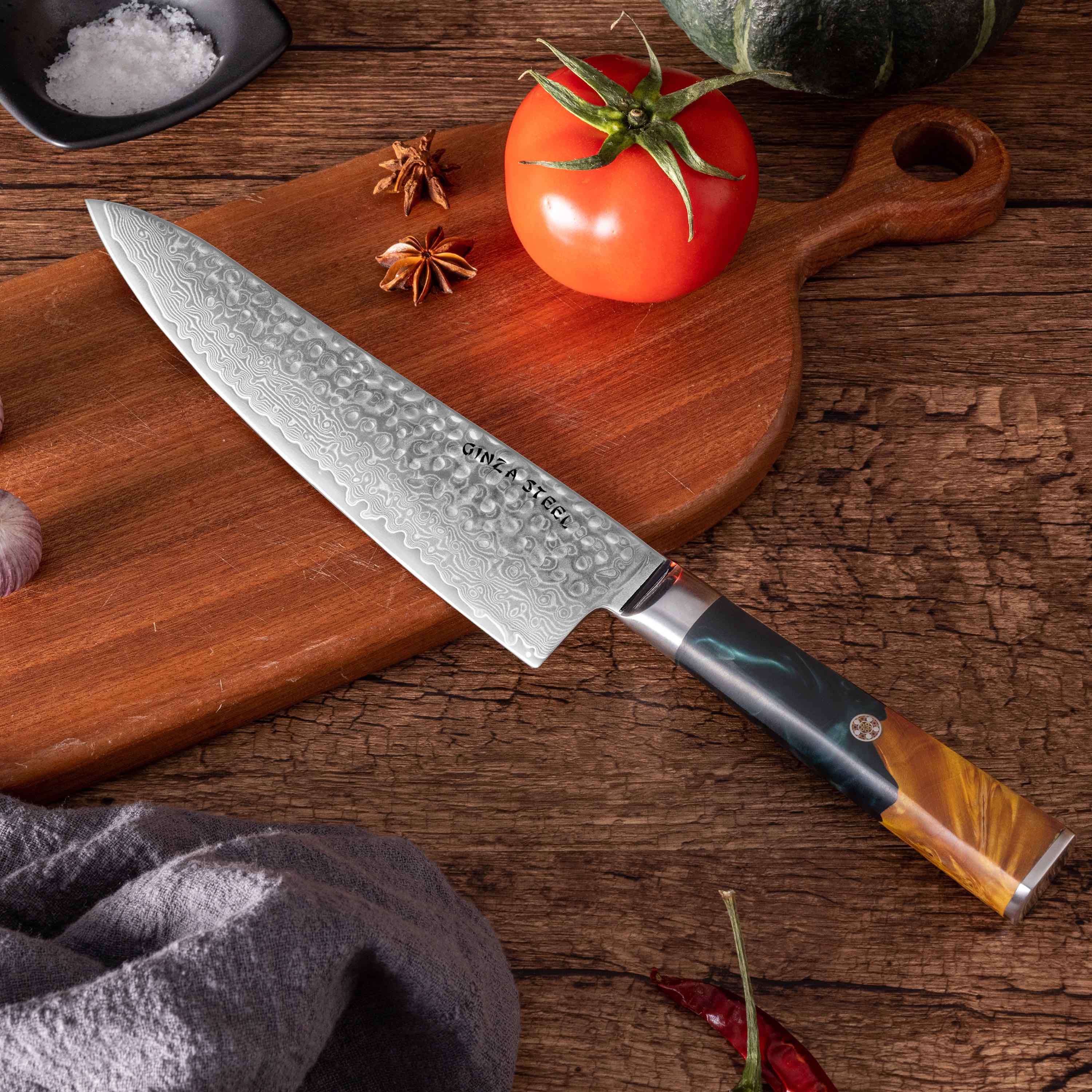 Kaze Katana | Chef Knife 8" Damascus VG10 Steel 67 layer