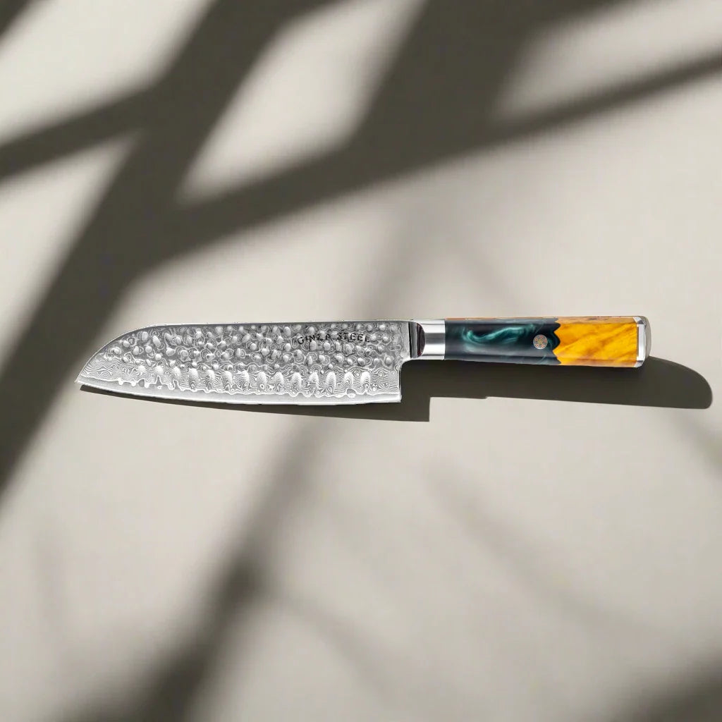 Kaze Katana 7″ Santoku Knife | Damascus Steel by Ginza Steel