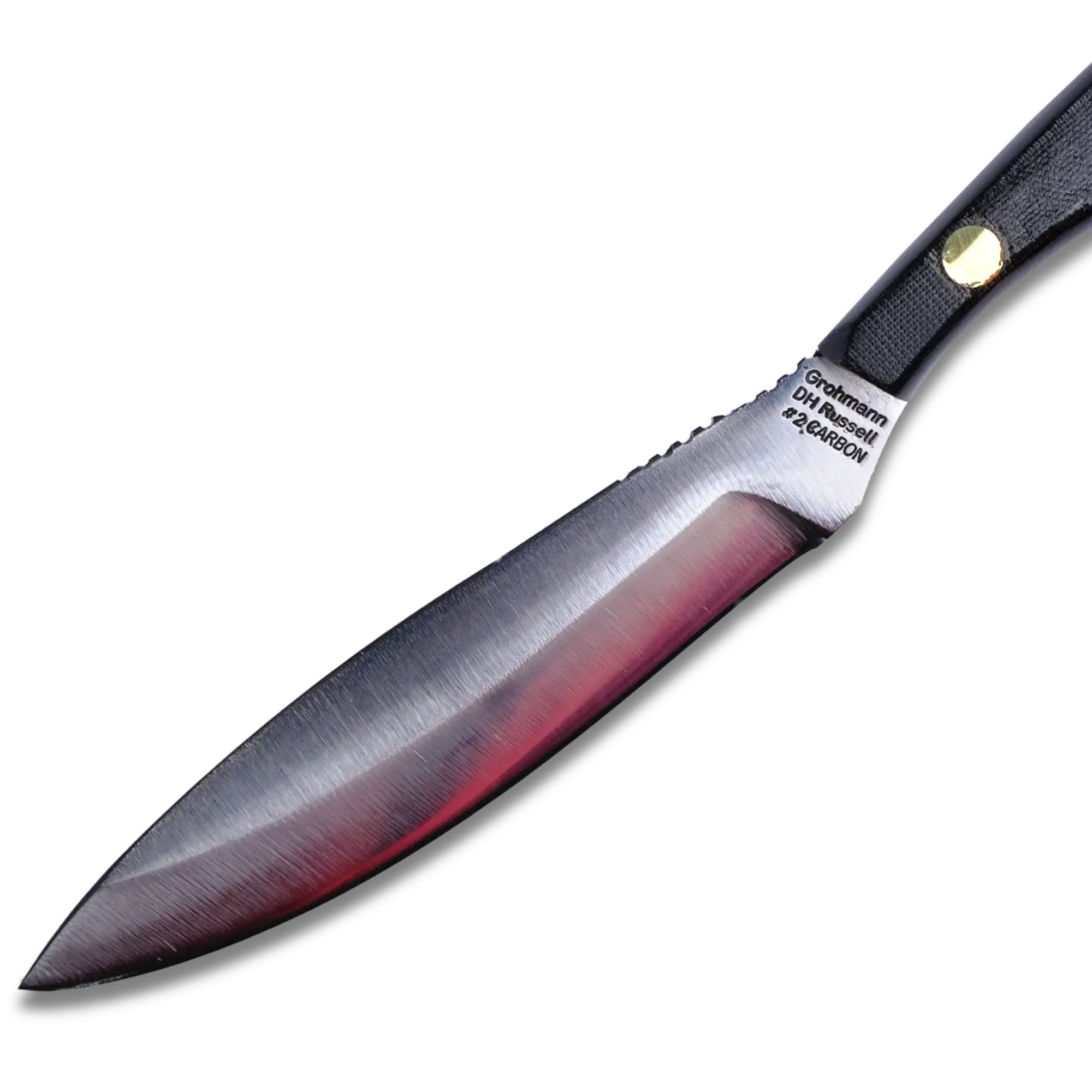 Couteau à truite et à oiseaux Lame en acier au carbone - Manche en Micarta noir | M2C