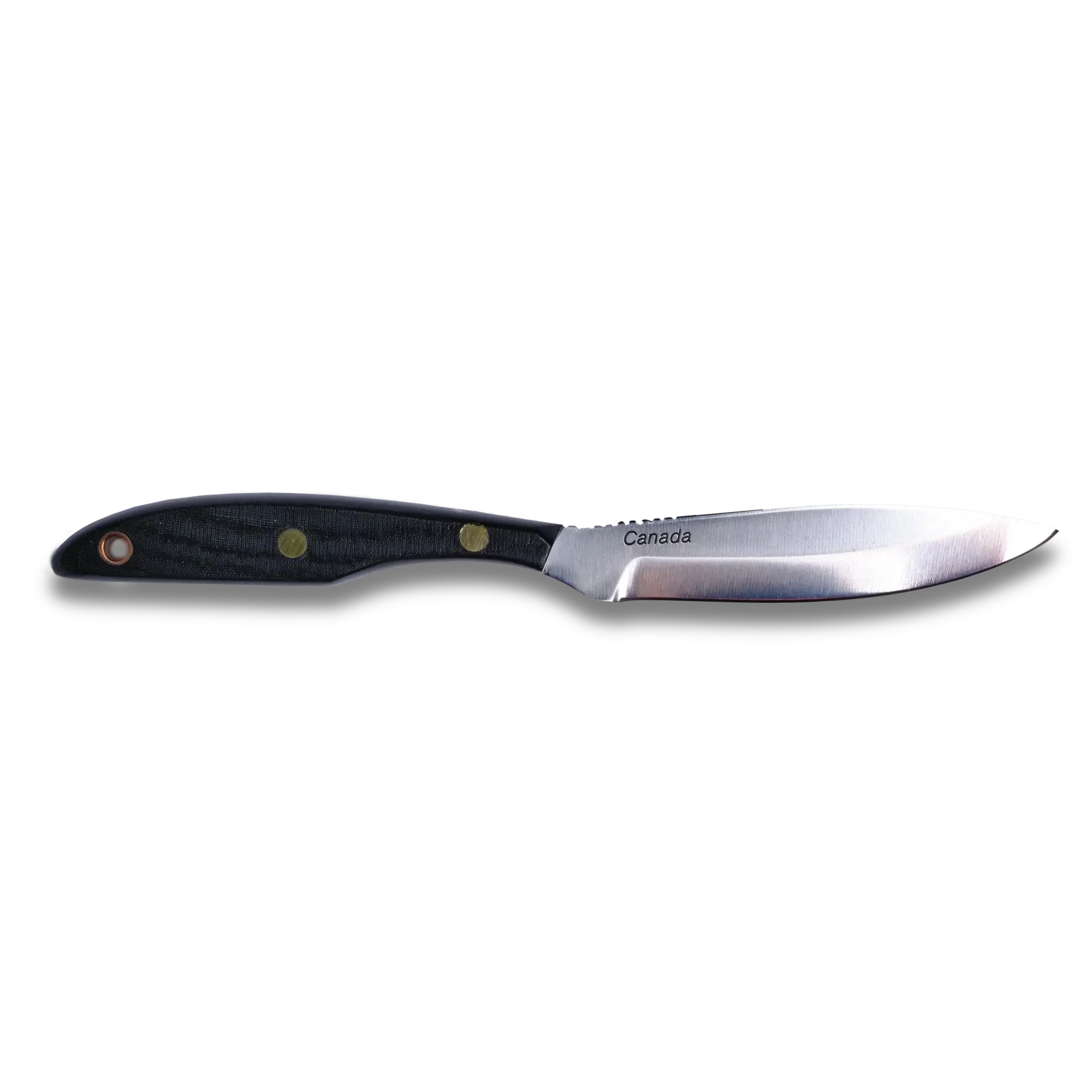 Couteau à truite et à oiseaux Lame en acier au carbone - Manche en Micarta noir | M2C