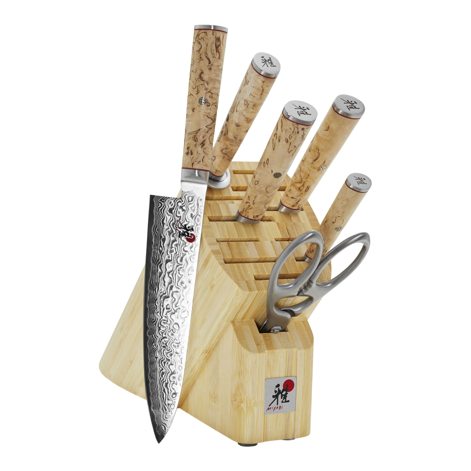 MIYABI 5000 MCD - 7 Piece, Knife block set, brown