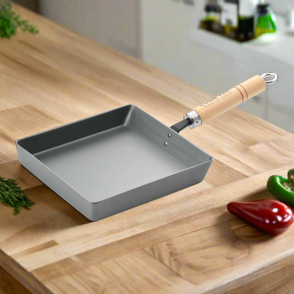 Yoshikawa Cook-Pal Ren Carbon Steel Rolled Omelette Pan Duo Set | Made in Japanese