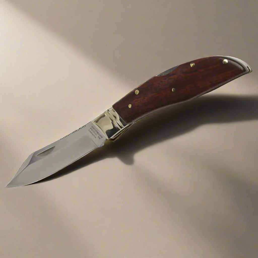 Grohmann Mini Russell Lockblade Clip Point (#340S CLIP): Compact Power, Everyday Ready hunting knife Lifestyle background