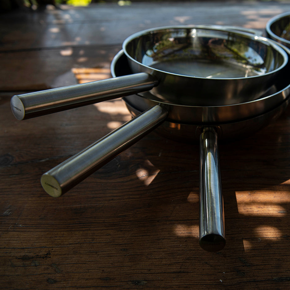 COMBEKK | Stainless Steel Fry Pan Set of 3