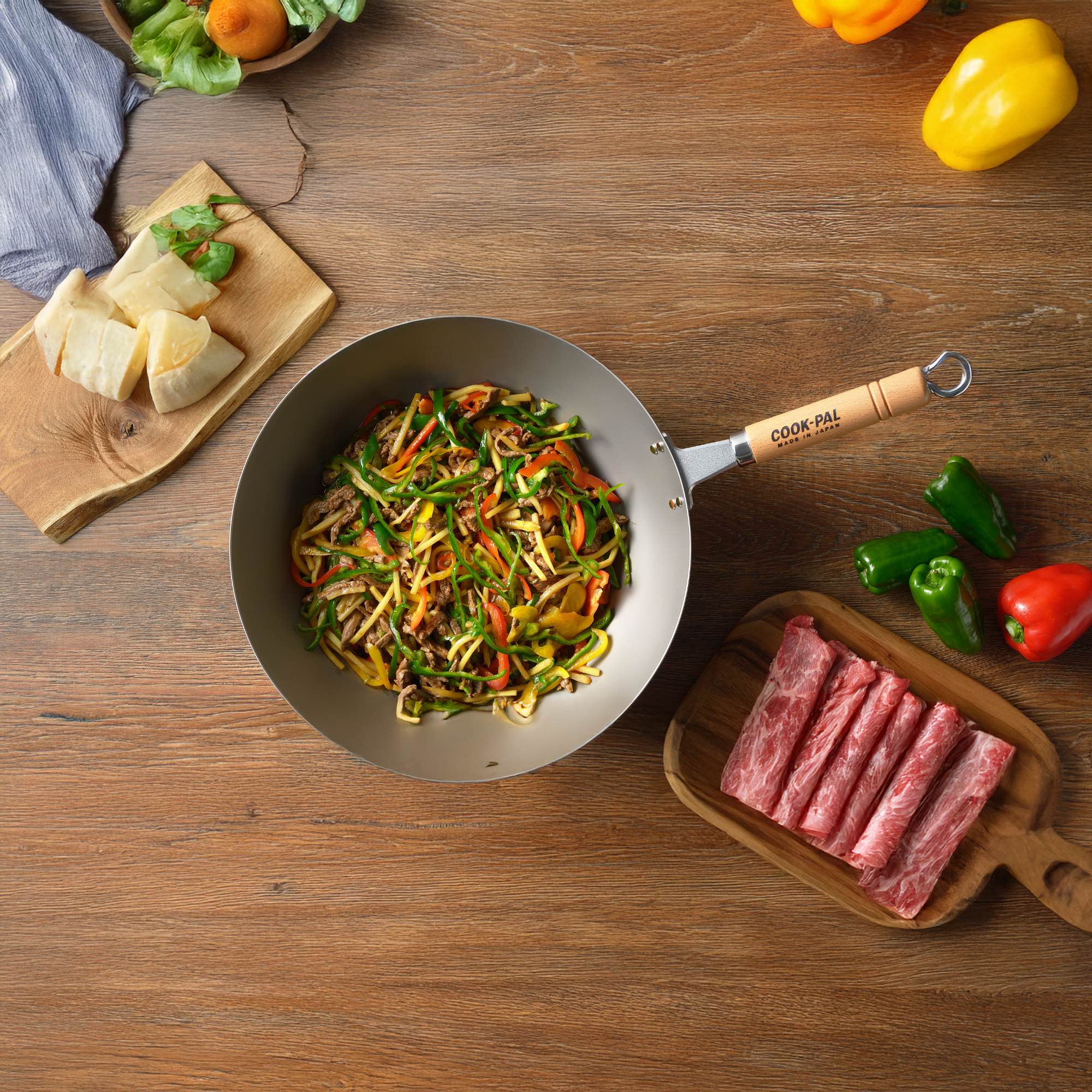 Yoshikawa Cook-Pal Titanium Wok 36cm | Japanese Titanium Cookware