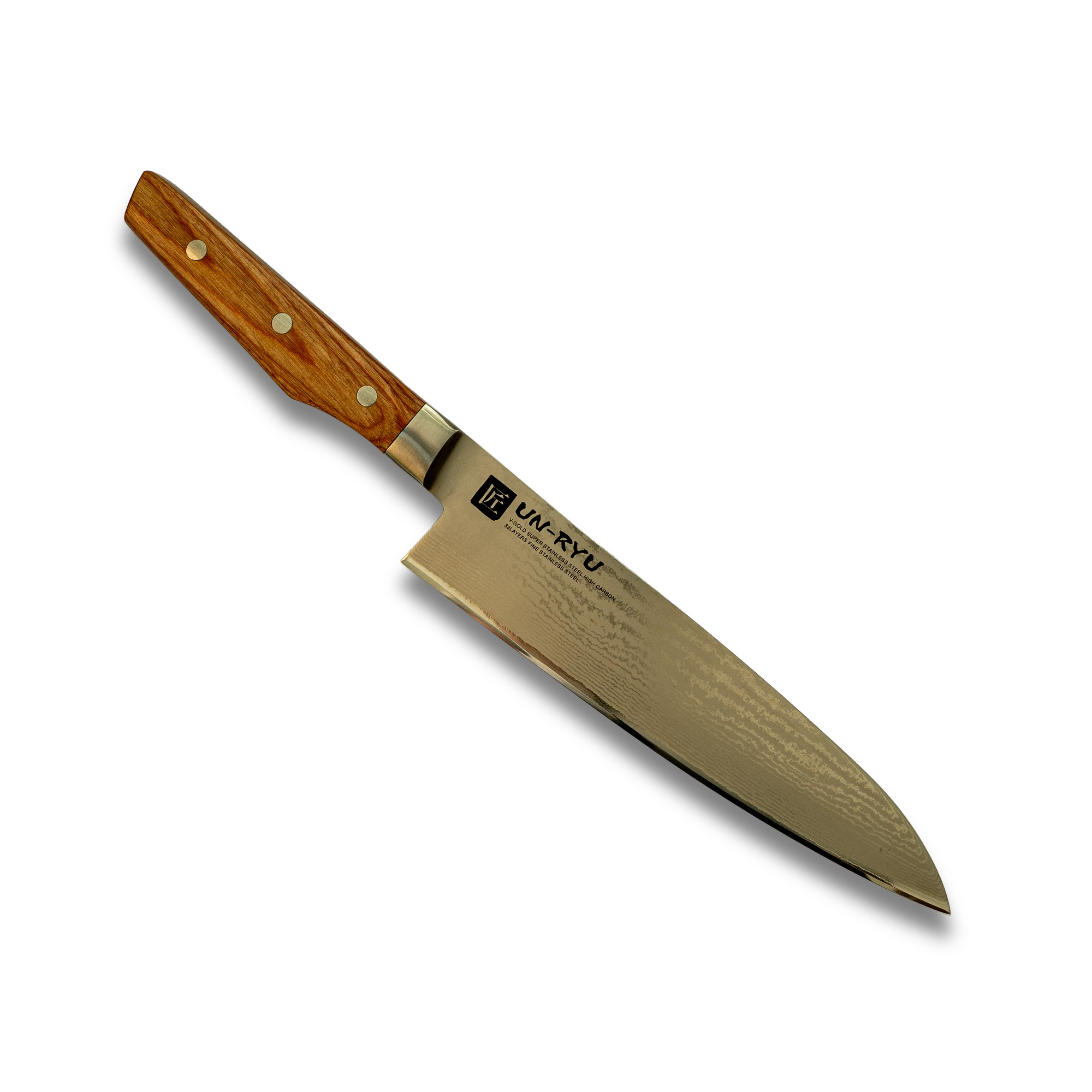 Un-Ryu 2-Piece Japanese Knife Set – VG-10 33-Layer Gyuto 210mm & Santoku 170mm