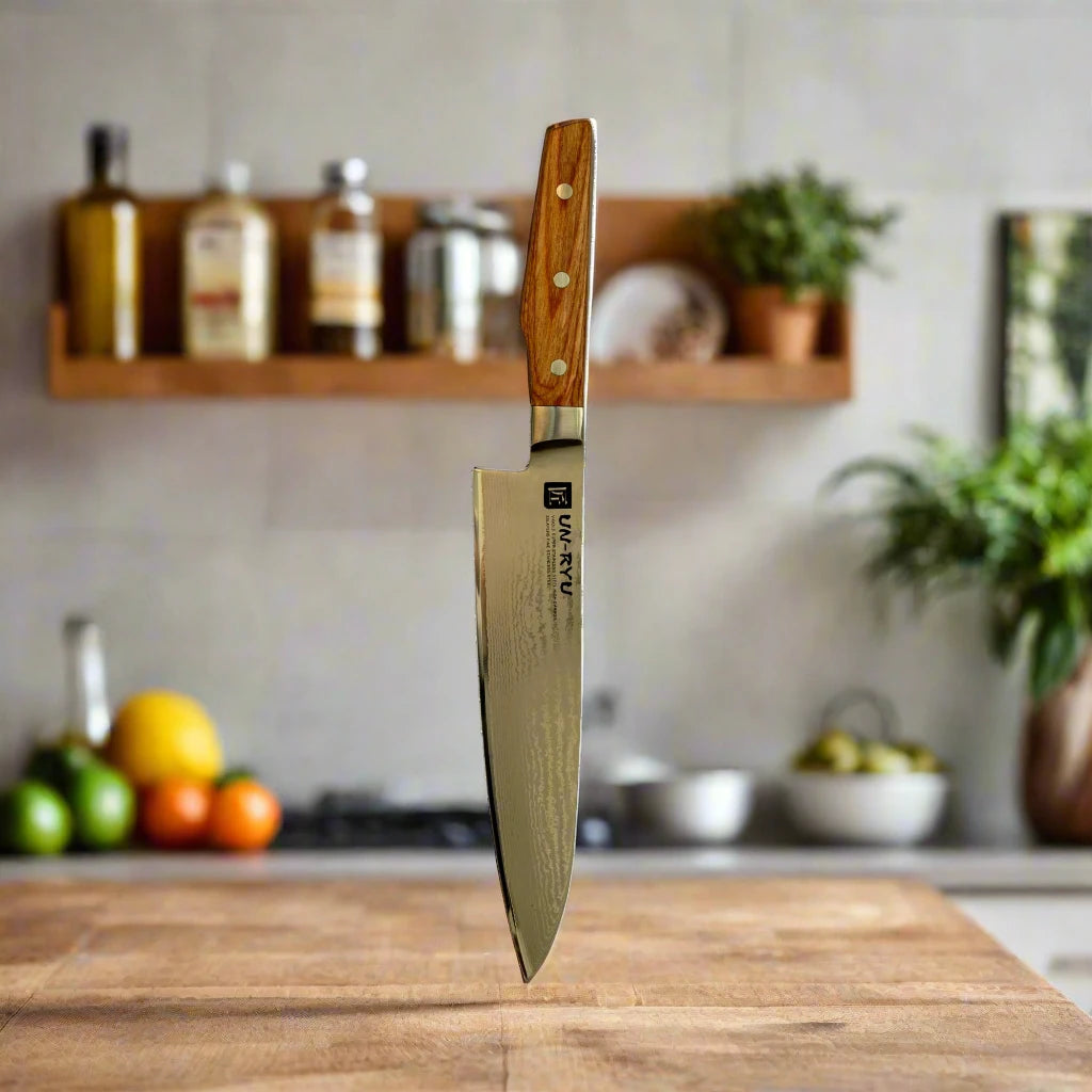 Un-Ryu 2-Piece Japanese Knife Set – VG-10 33-Layer Gyuto 210mm & Santoku 170mm