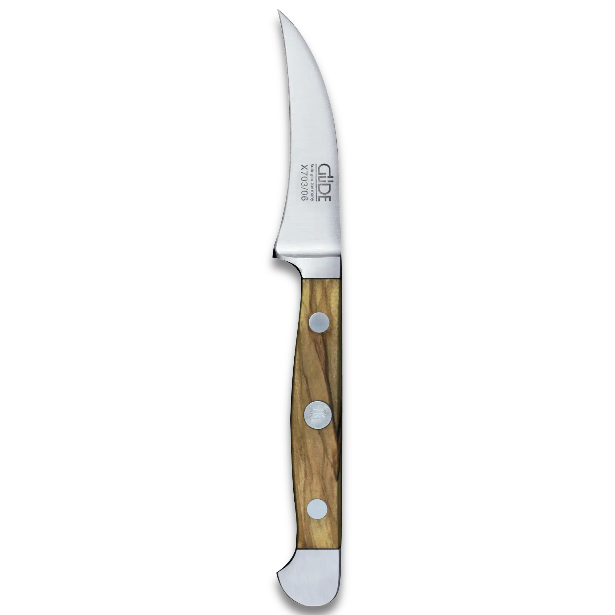 ALPHA OLIVE | Couteau d’appariement 2.36 » | Manche en acier forgé / bois d’olivier