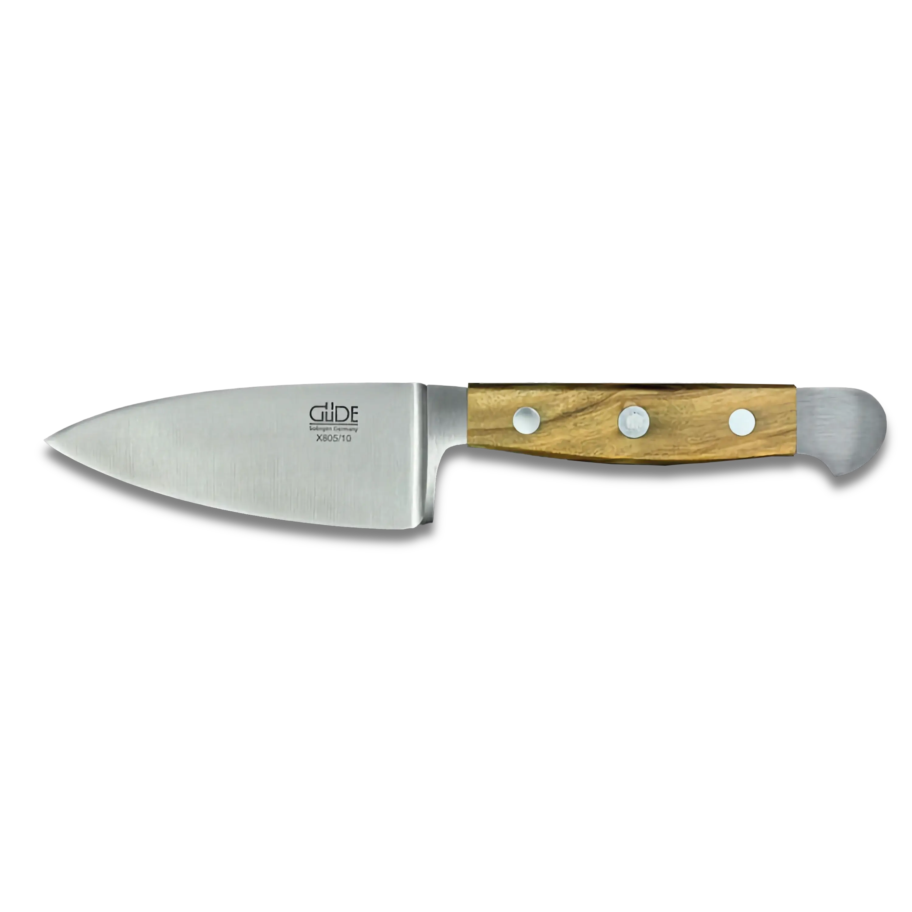 ALPHA OLIVE |  Hard Cheese Knife 4" Blade | Forged Steel / Olive wood handle