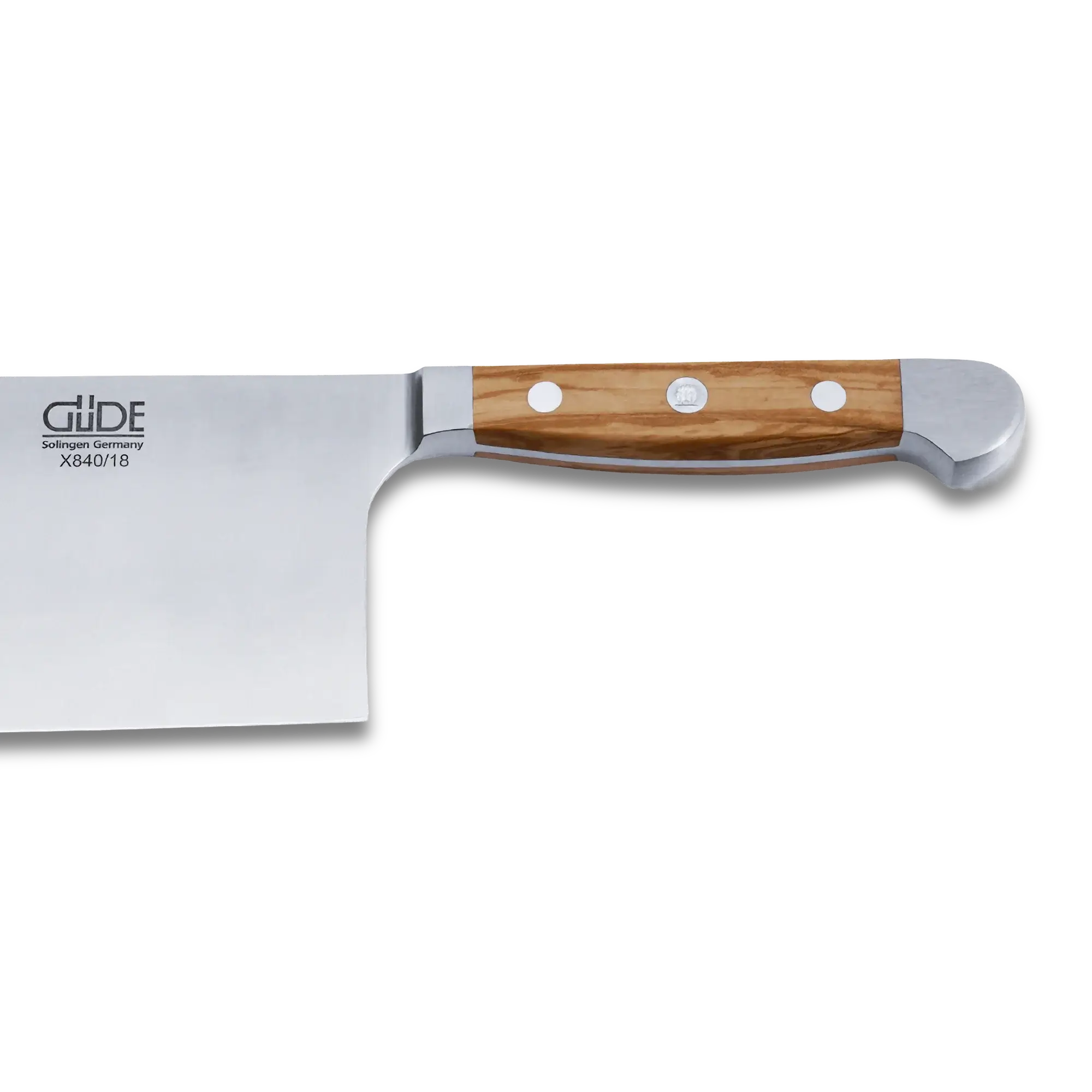 ALPHA OLIVE |  Chinese Chef's Knife 8" blade / Olive Wood handle