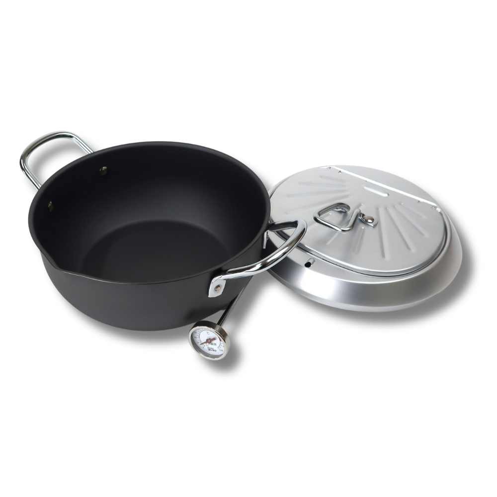 Yoshikawa GOGI Tempura Pot 24cm – Stainless Steel Drip Lid