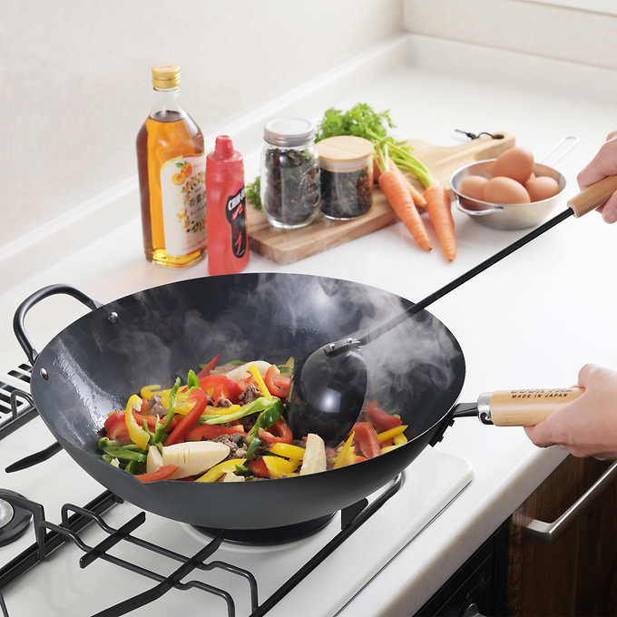 Yoshikawa Japan | Carbon Steel Wok 36cm - Made in Japan