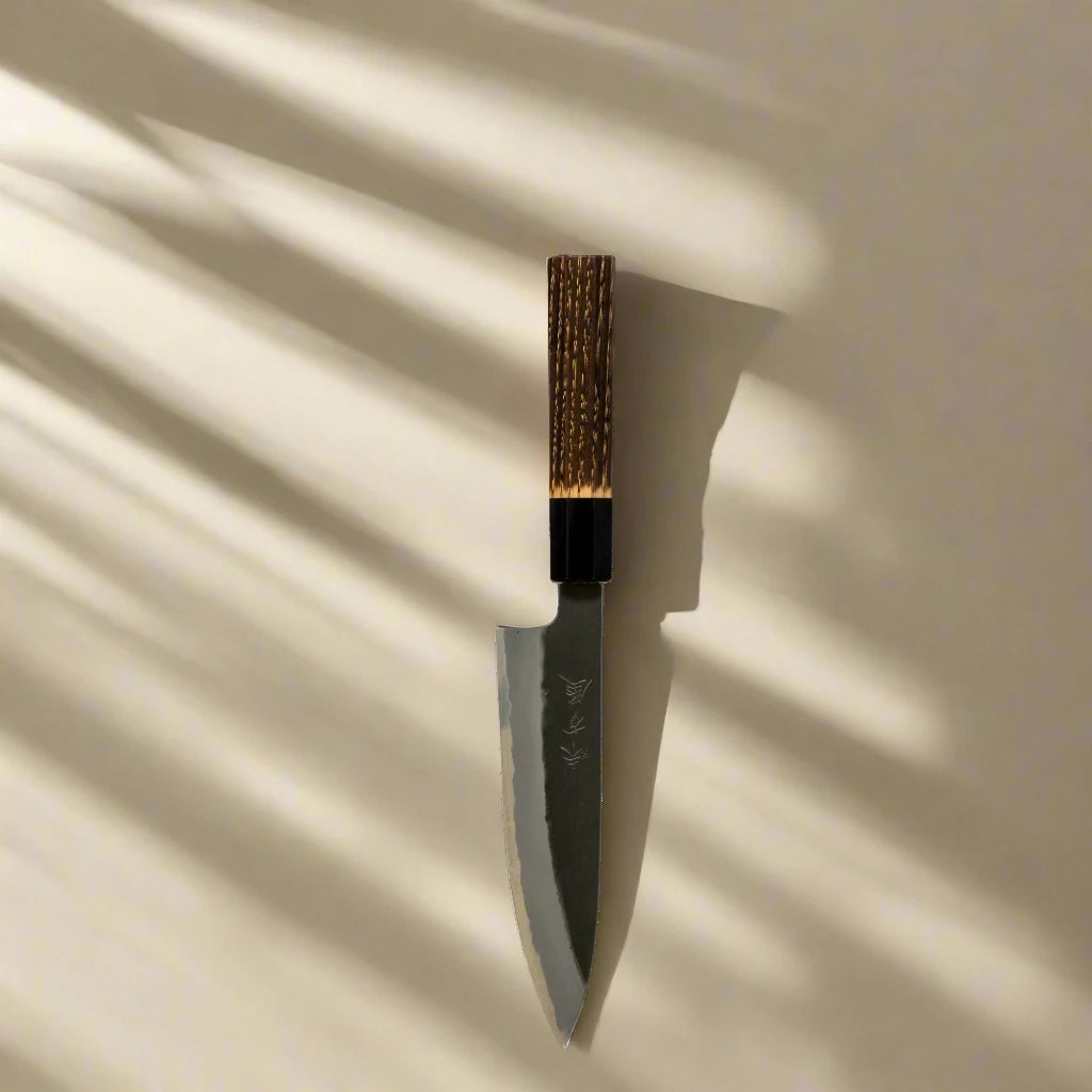 Hinoura Ajikataya 150mm Petty Knife – White #2 – Kurouchi Finish