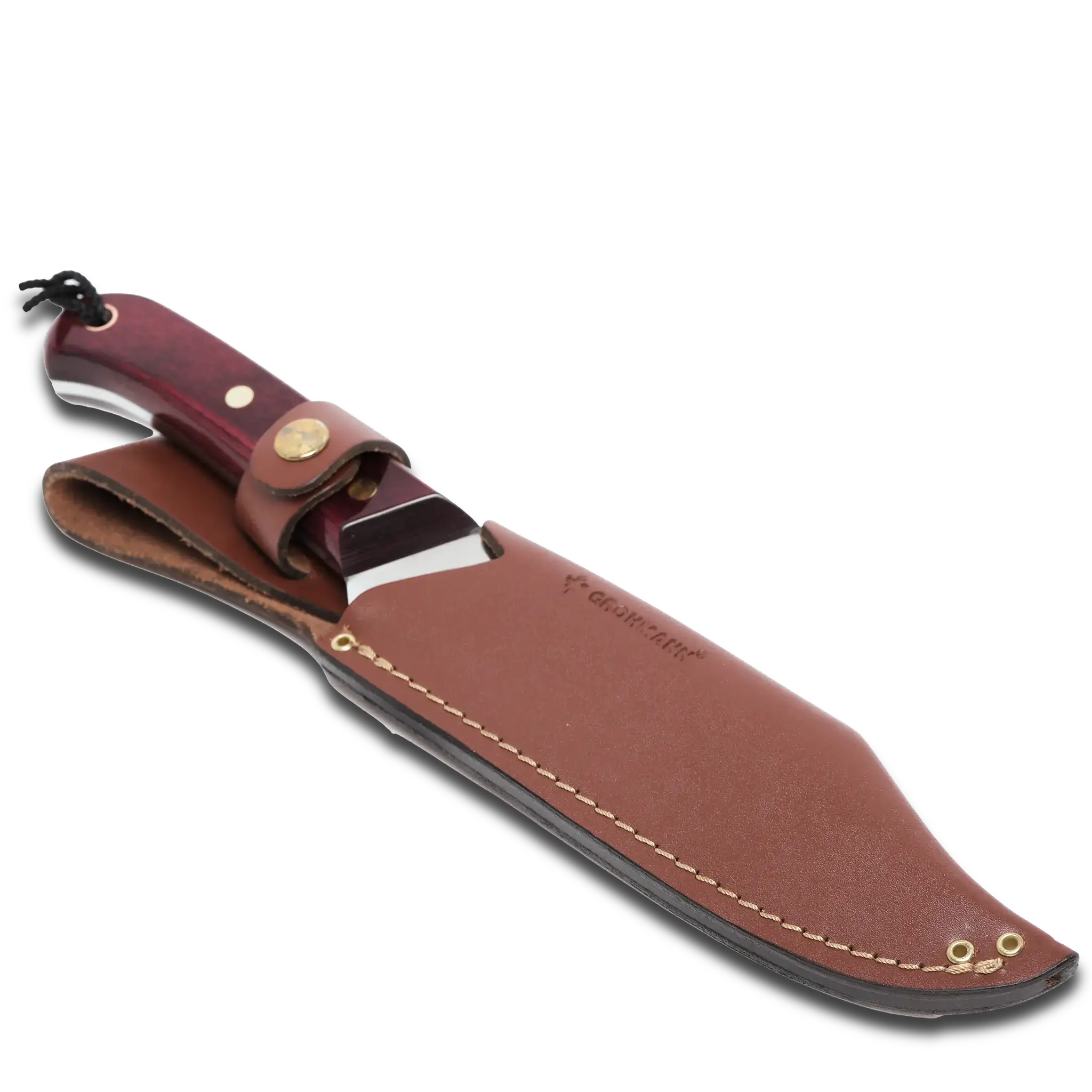 #108 Deer & Moose Knife - Manche Wine Xtra Resinwood - #X108S