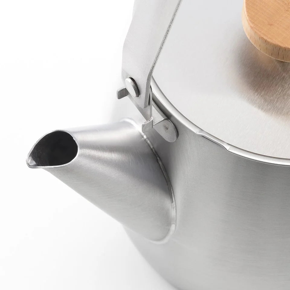 Yoshikawa Aikata Stainless Steel Kettle 1.8L – Natural Wood Handle | Japan