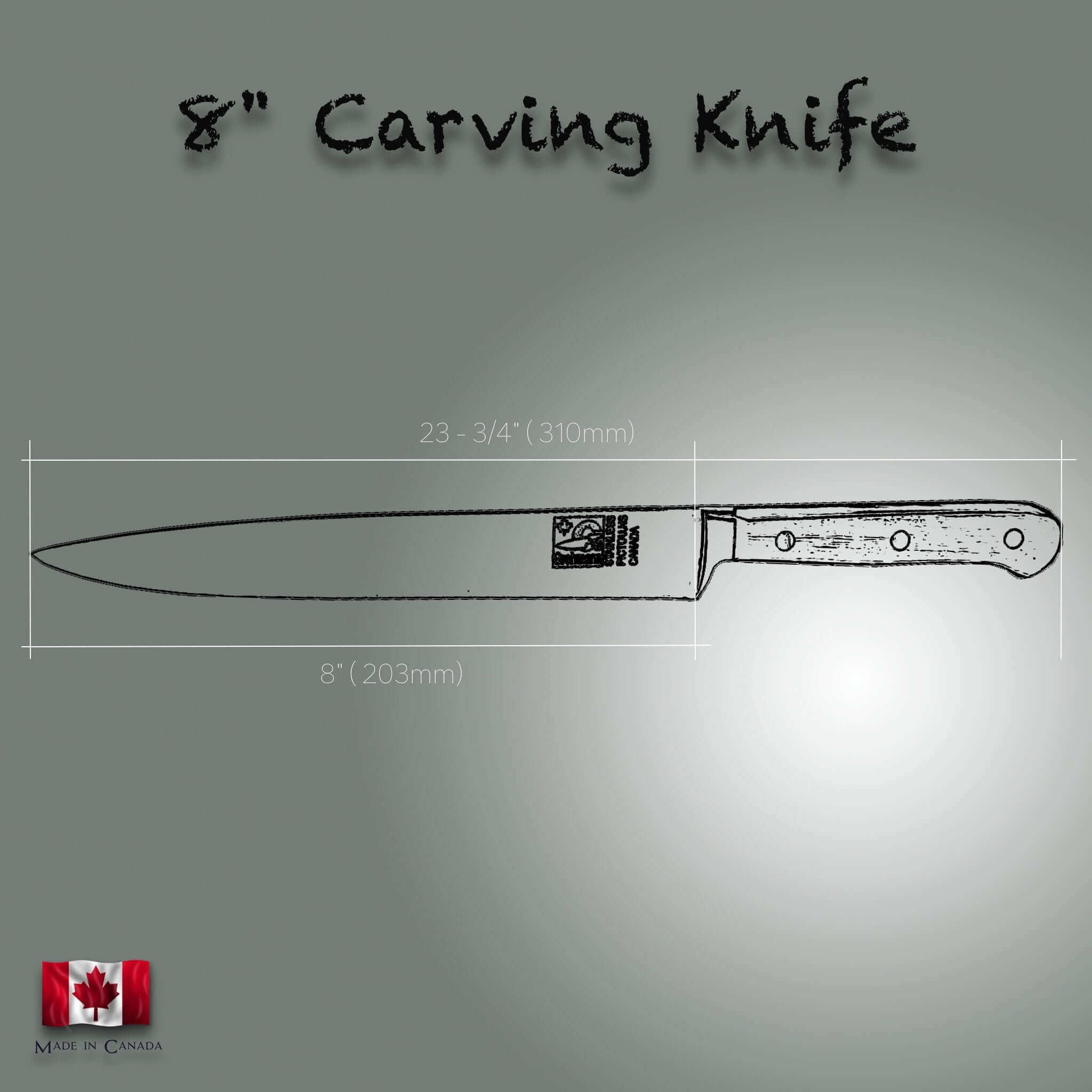 Grohmann - Couteau à Découper 8" Forgé Lourd - #213FG-8