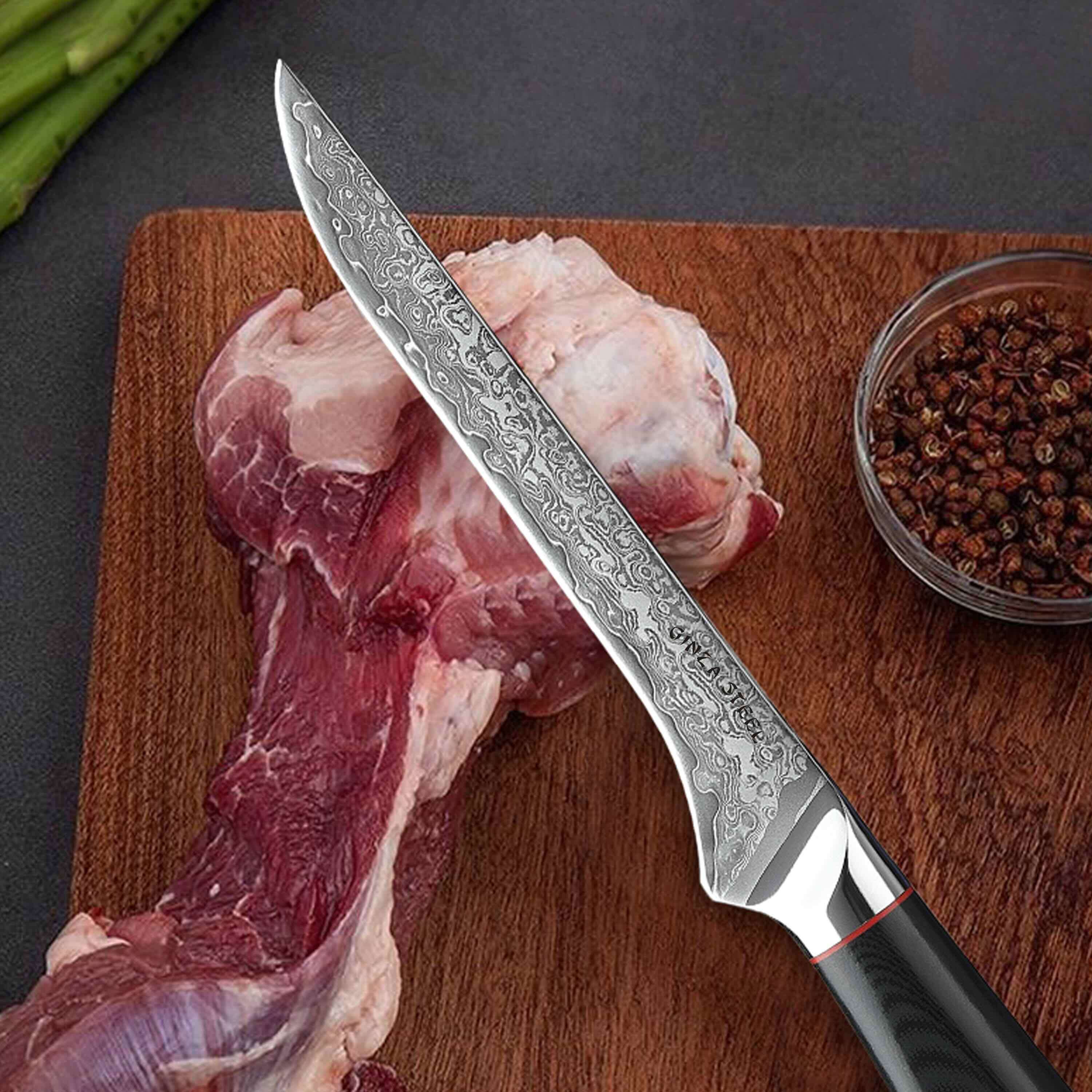 HAGAKURE 14 | Boning Knife 5.5" Damascus AUS 10 Steel