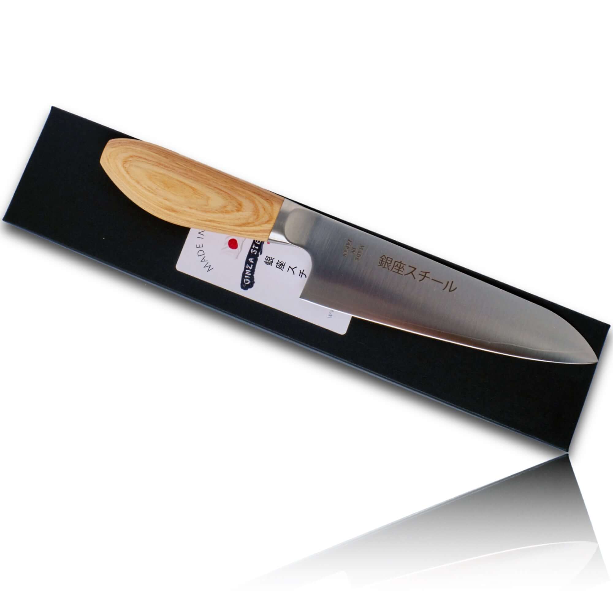 MATSUE 165 - Couteau Santoku MV Inox 165mm/Manche Bois Naturel