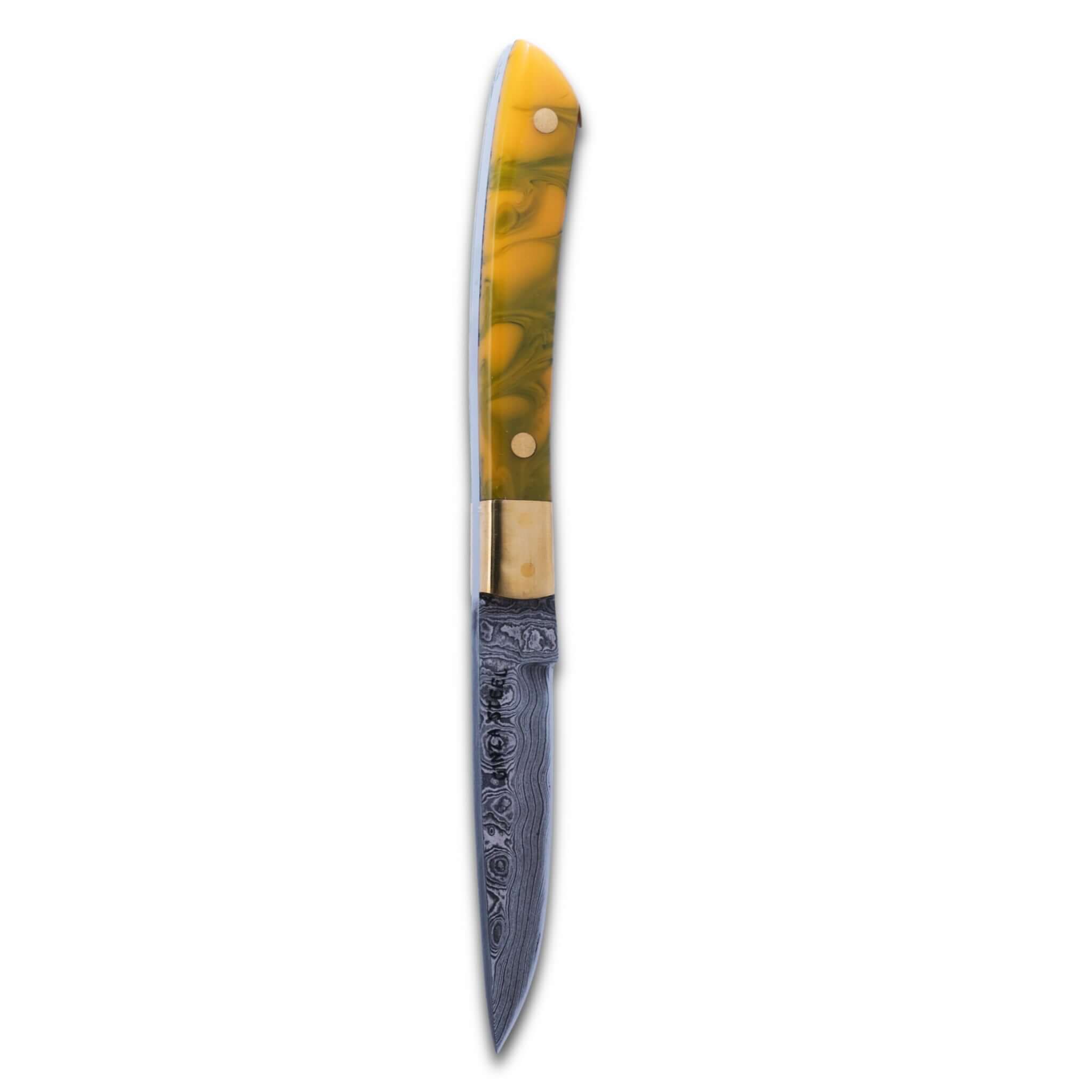 AKARI Skinner Knife 3.5 inch with Original Leather Sheath