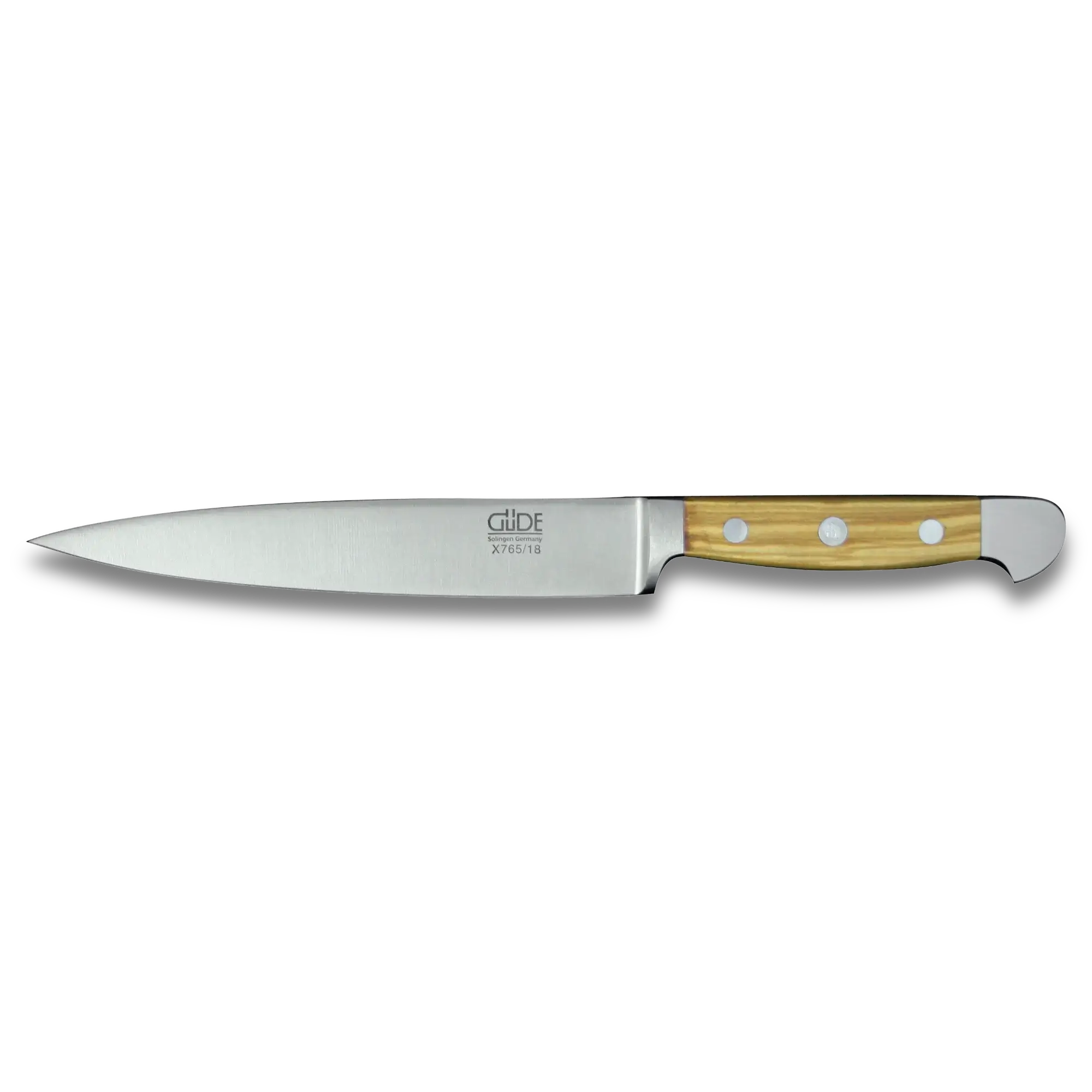 ALPHA-OLIVE | Couteau à Filet 18 cm (Flexible) | Acier Forgé / Manche en Bois d'Olivier