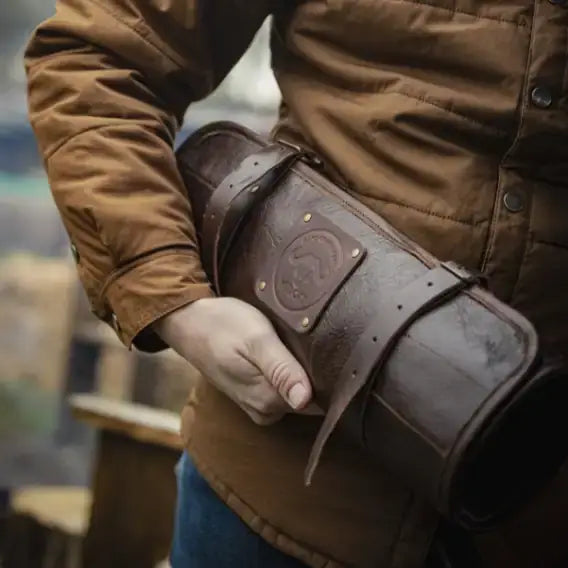 WITLOFT - Handmade leather Knife Role ( 5 Compartments)