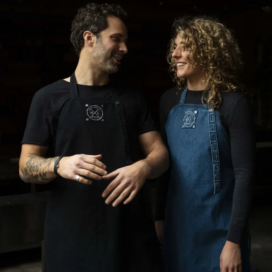 WITLOFT - Tablier Court en Jean - Noir