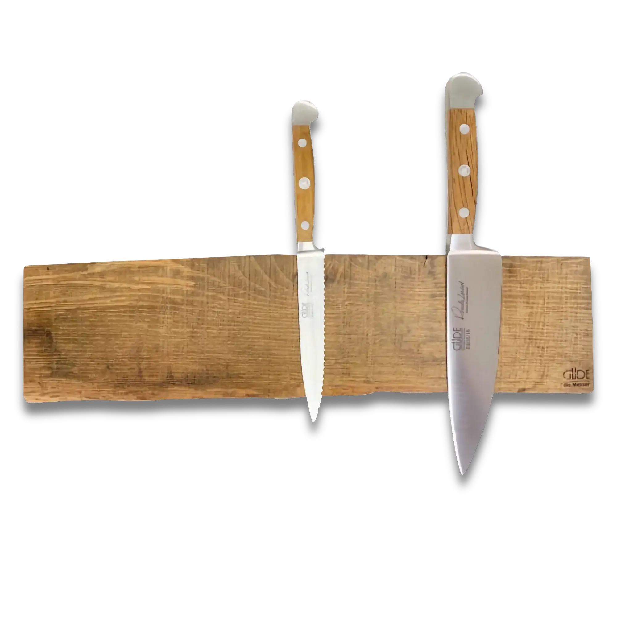 Bande de couteaux magnétique en chêne - Peut contenir jusqu'à 7 couteaux (couteau non inclus)